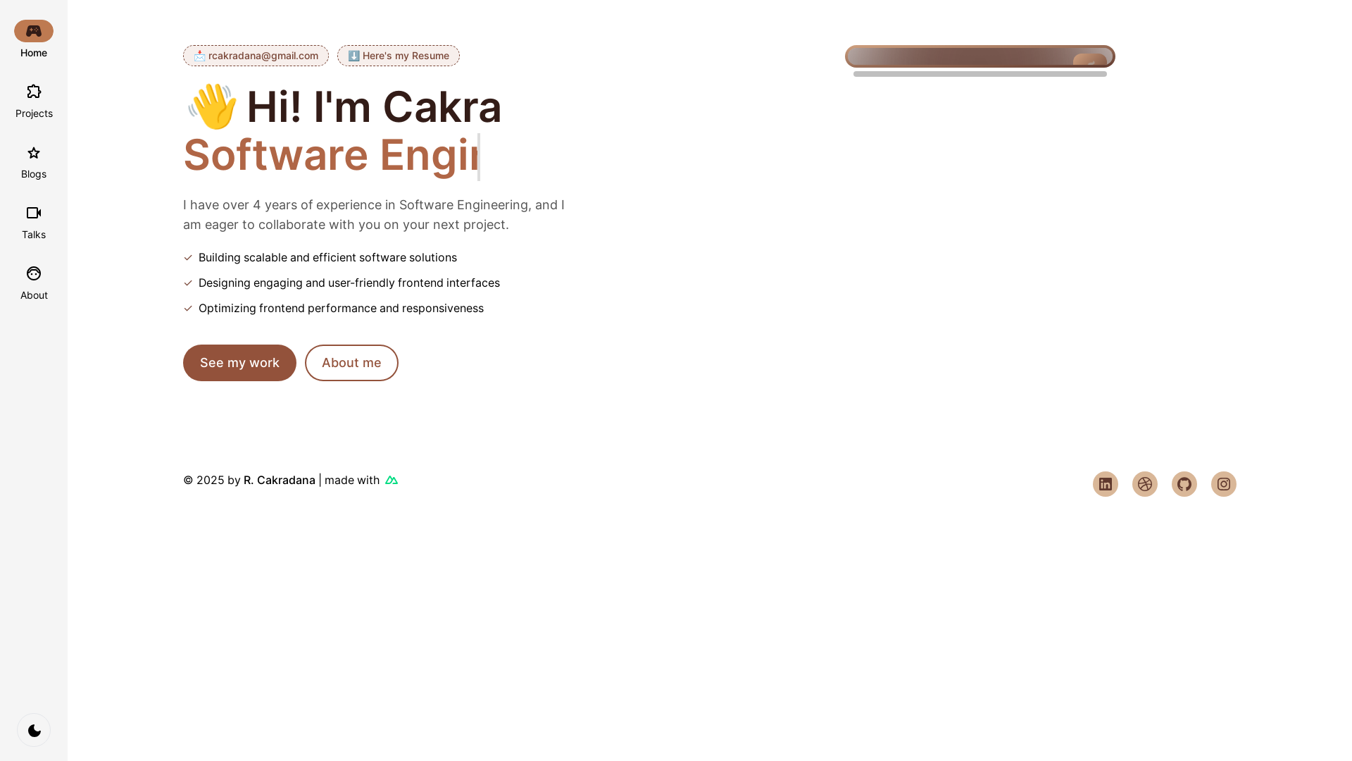 website screenshot of https://rcakradana.id/