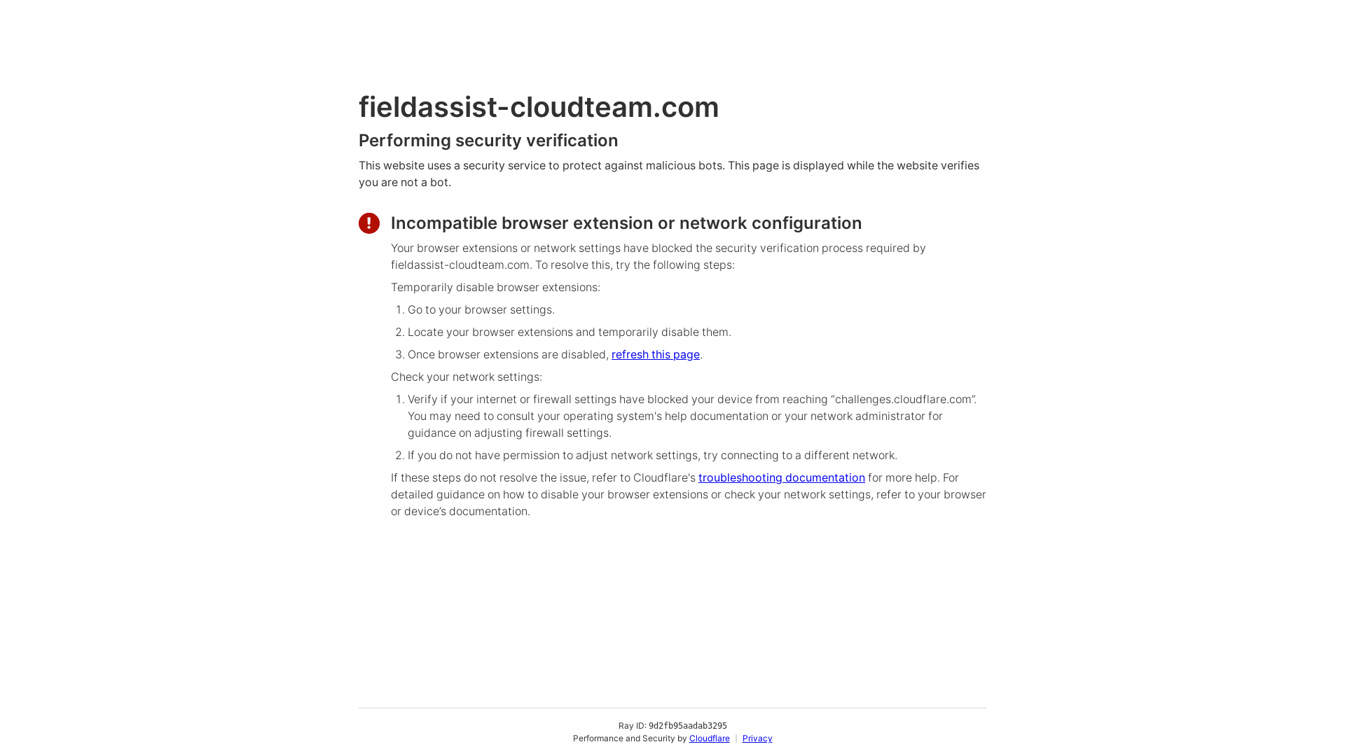 website screenshot of https://fieldassist-cloudteam.com/