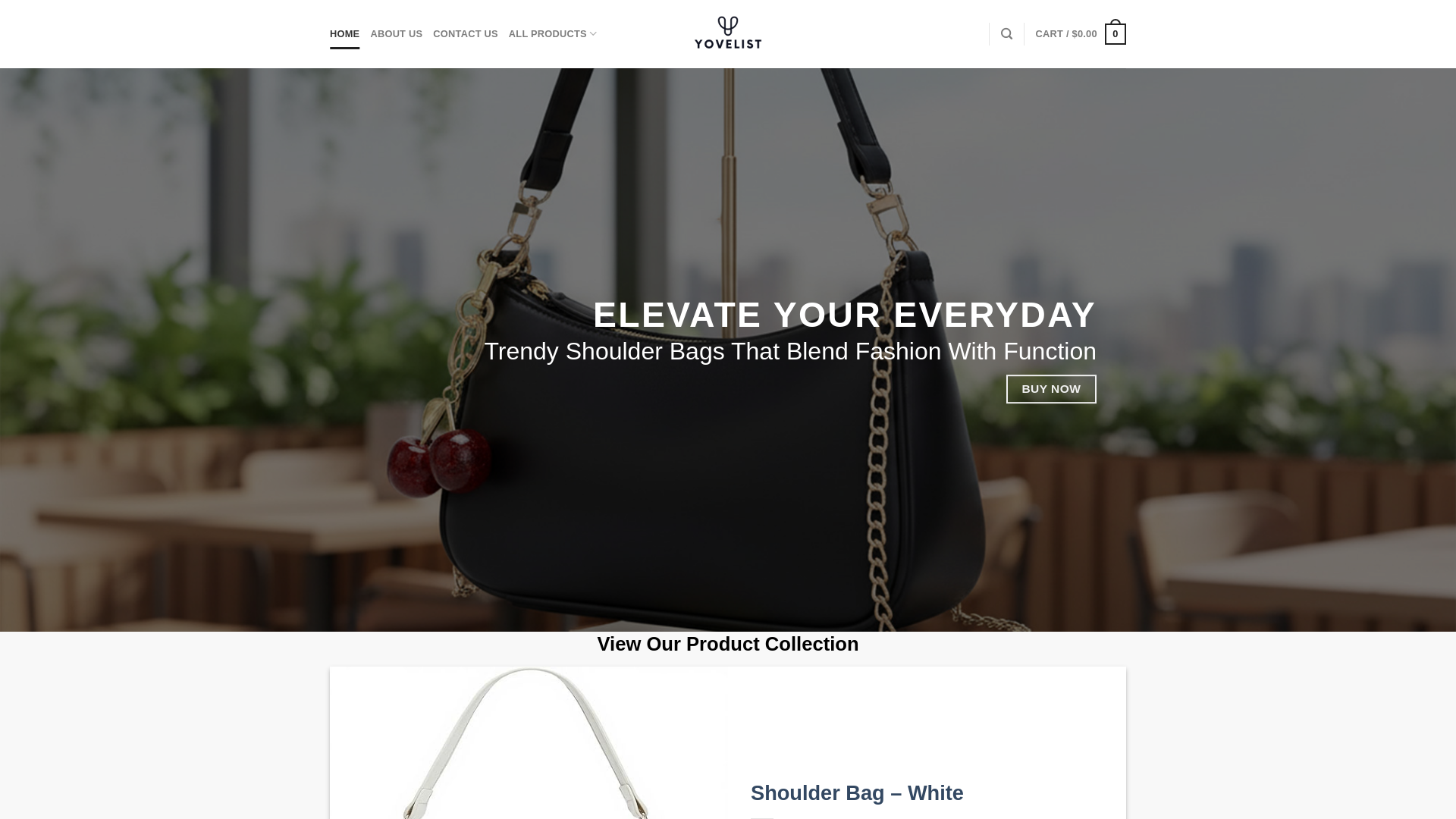 website screenshot of https://yovelist.store/