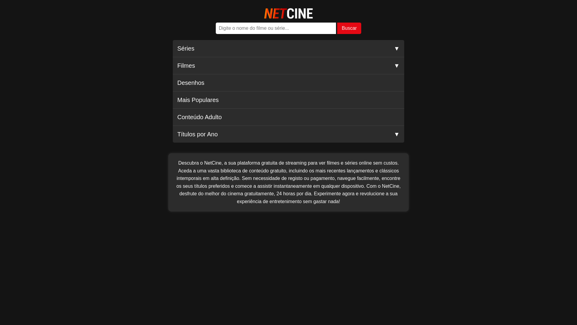 website screenshot of https://netcinebr.lat