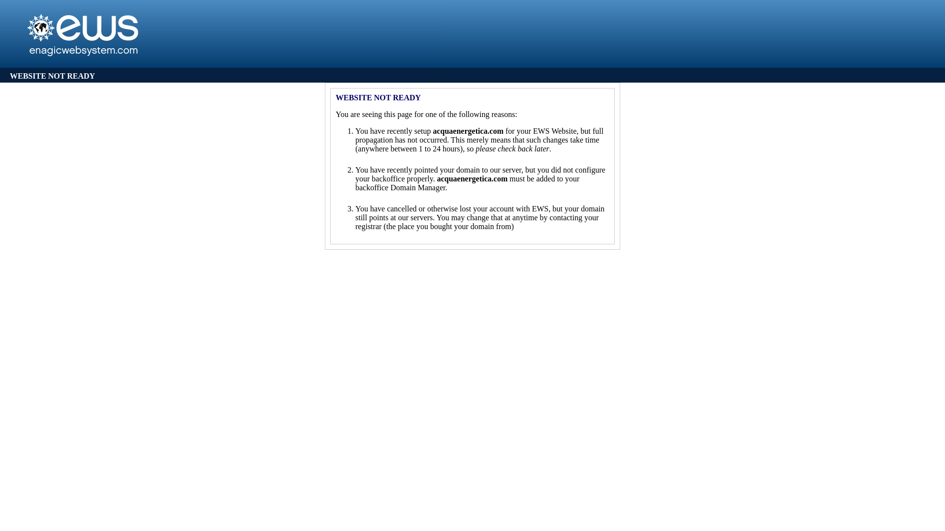 website screenshot of https://acquaenergetica.com/