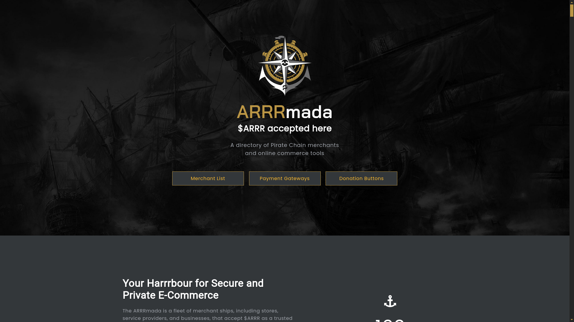 website screenshot of https://arrrmada-com.pages.dev/
