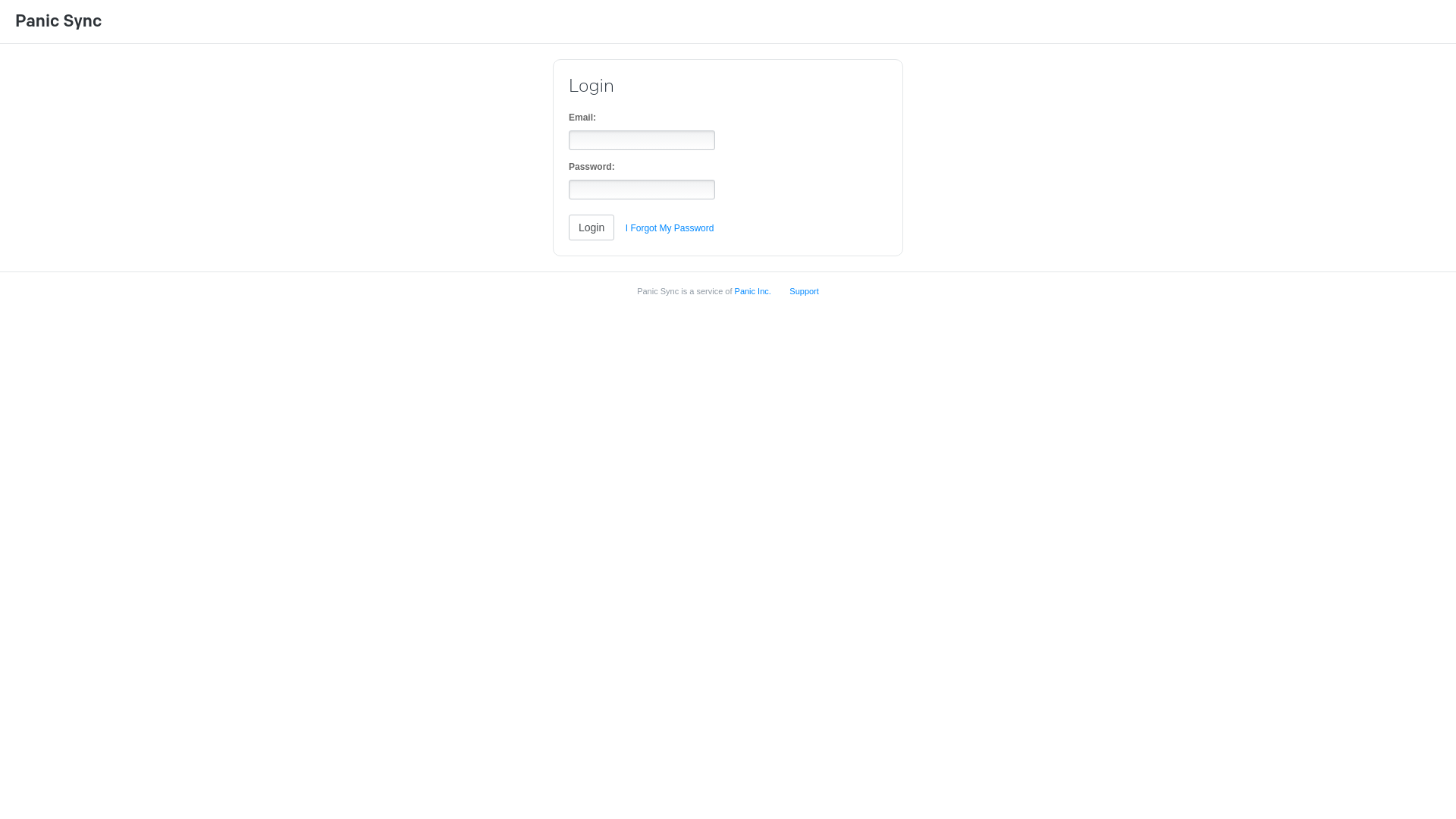 website screenshot of https://sync.panic.com/