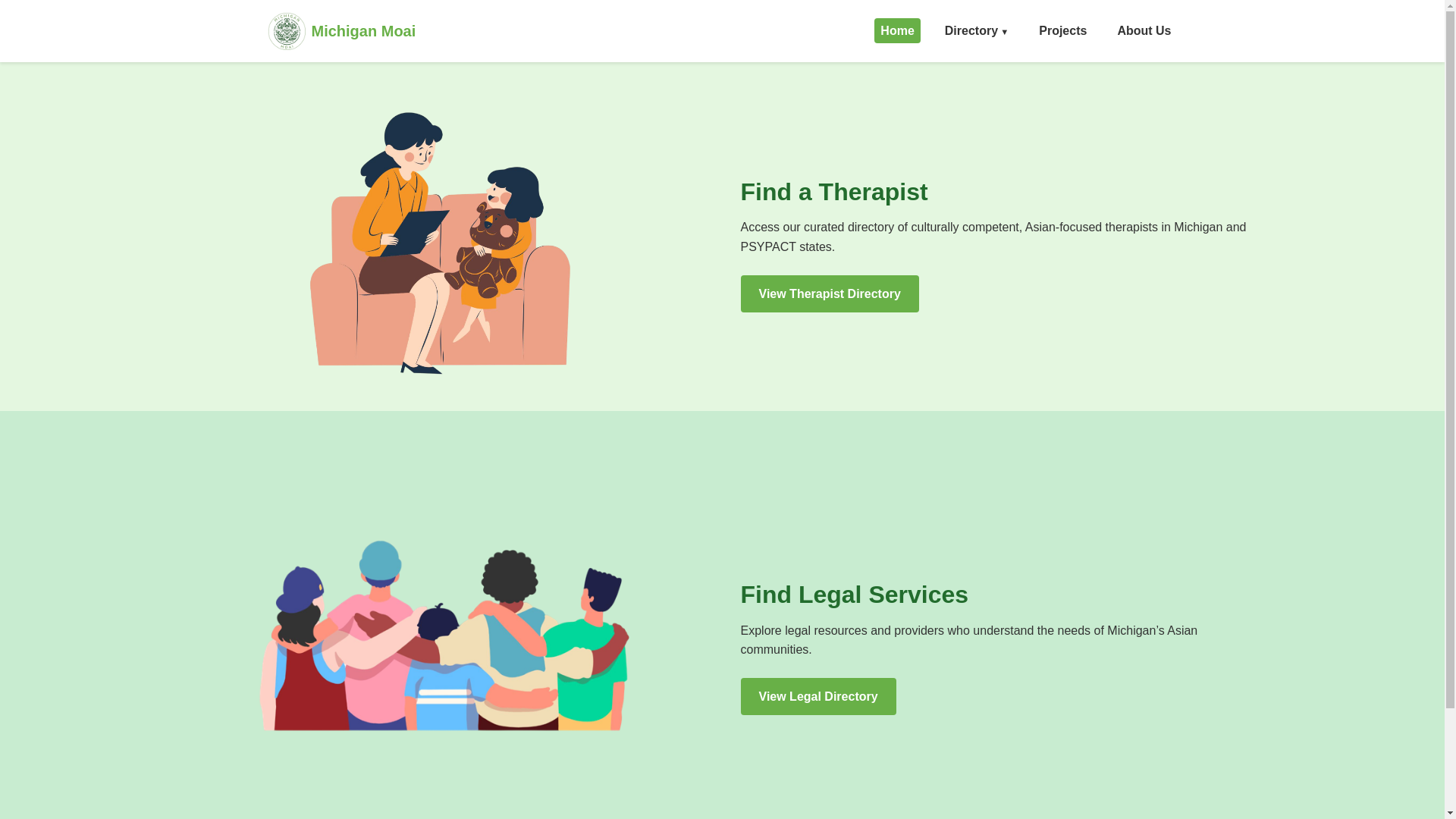 website screenshot of https://michiganmoai.org/