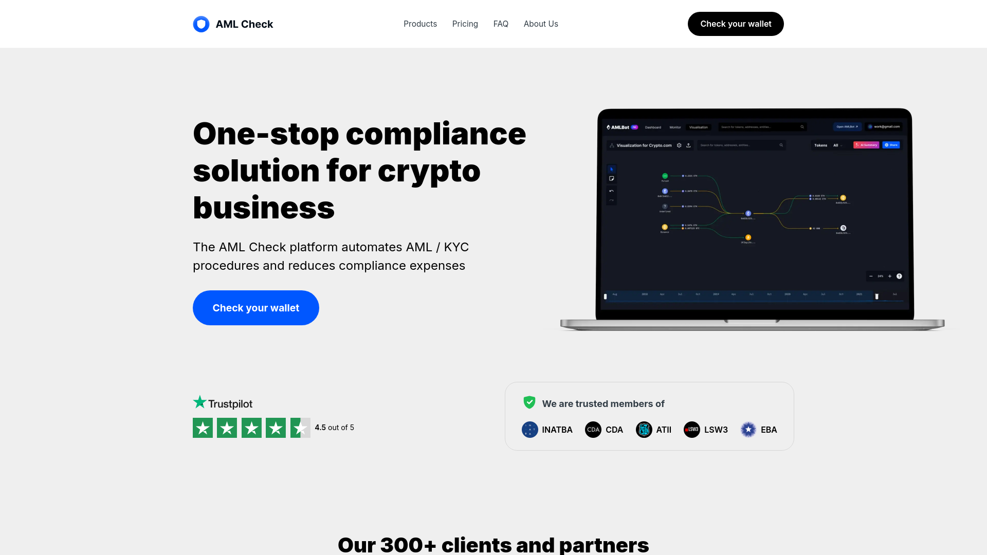 website screenshot of https://cleancrypto.info