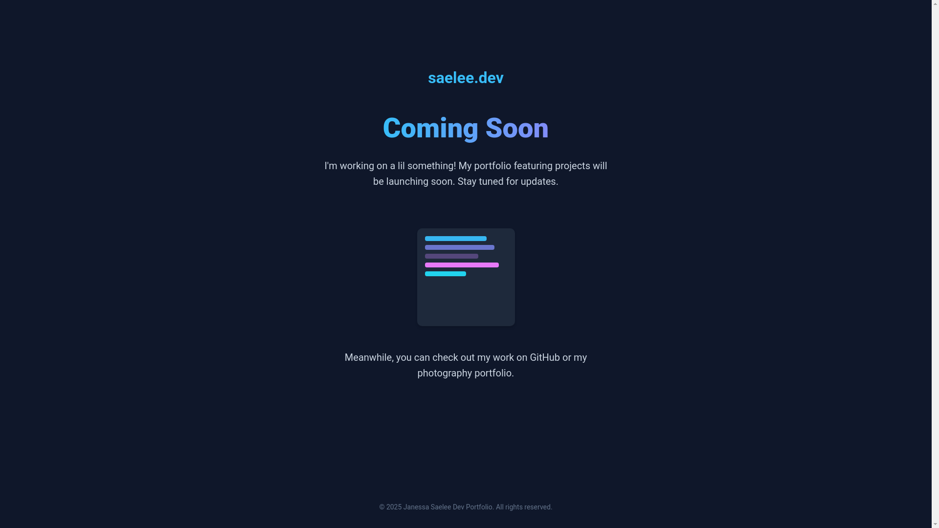 website screenshot of https://saeleedev.pages.dev/