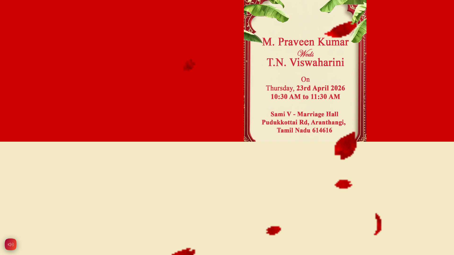 website screenshot of https://praveenwedsharini.online/