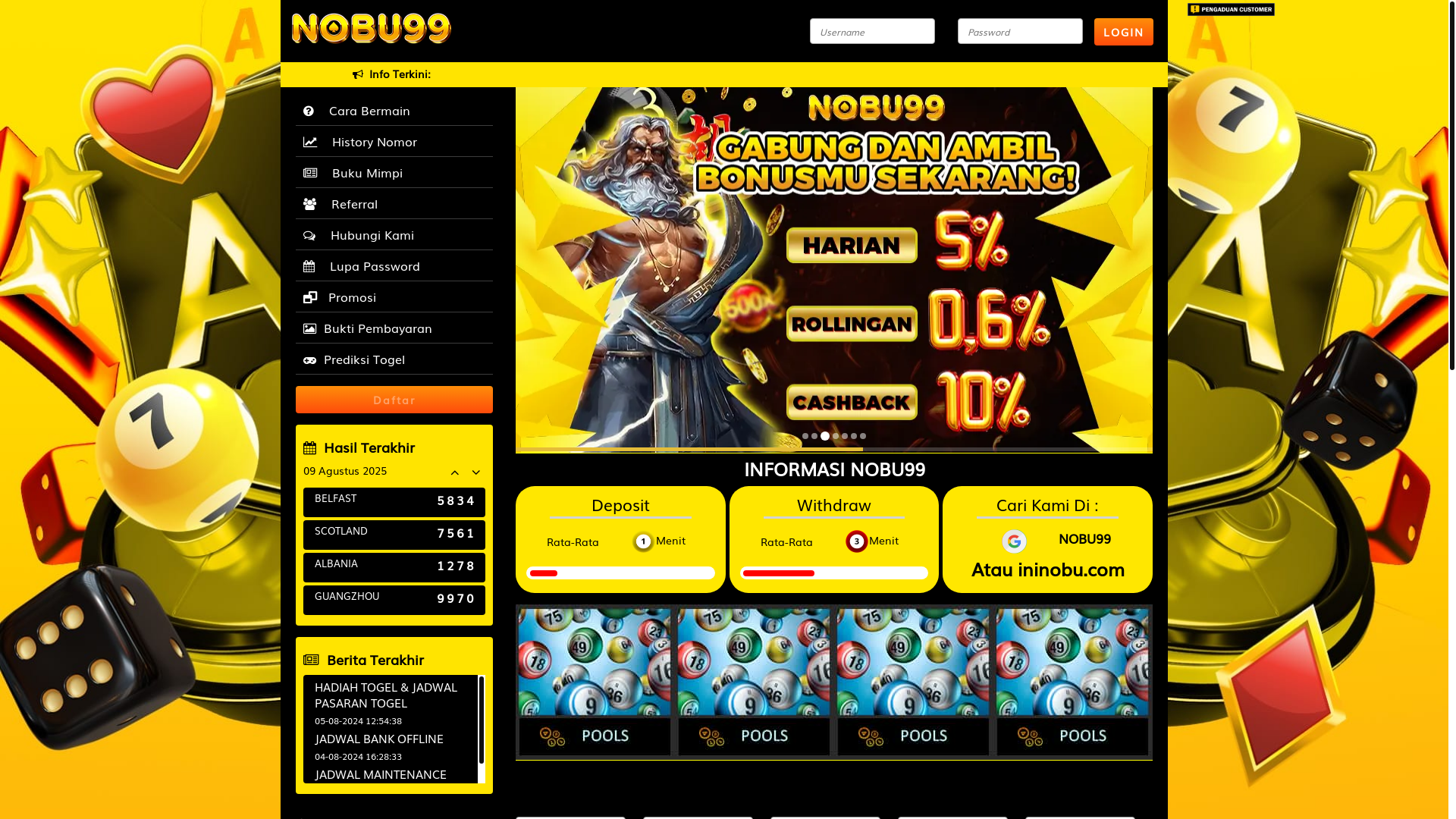website screenshot of https://nobubosku.space/