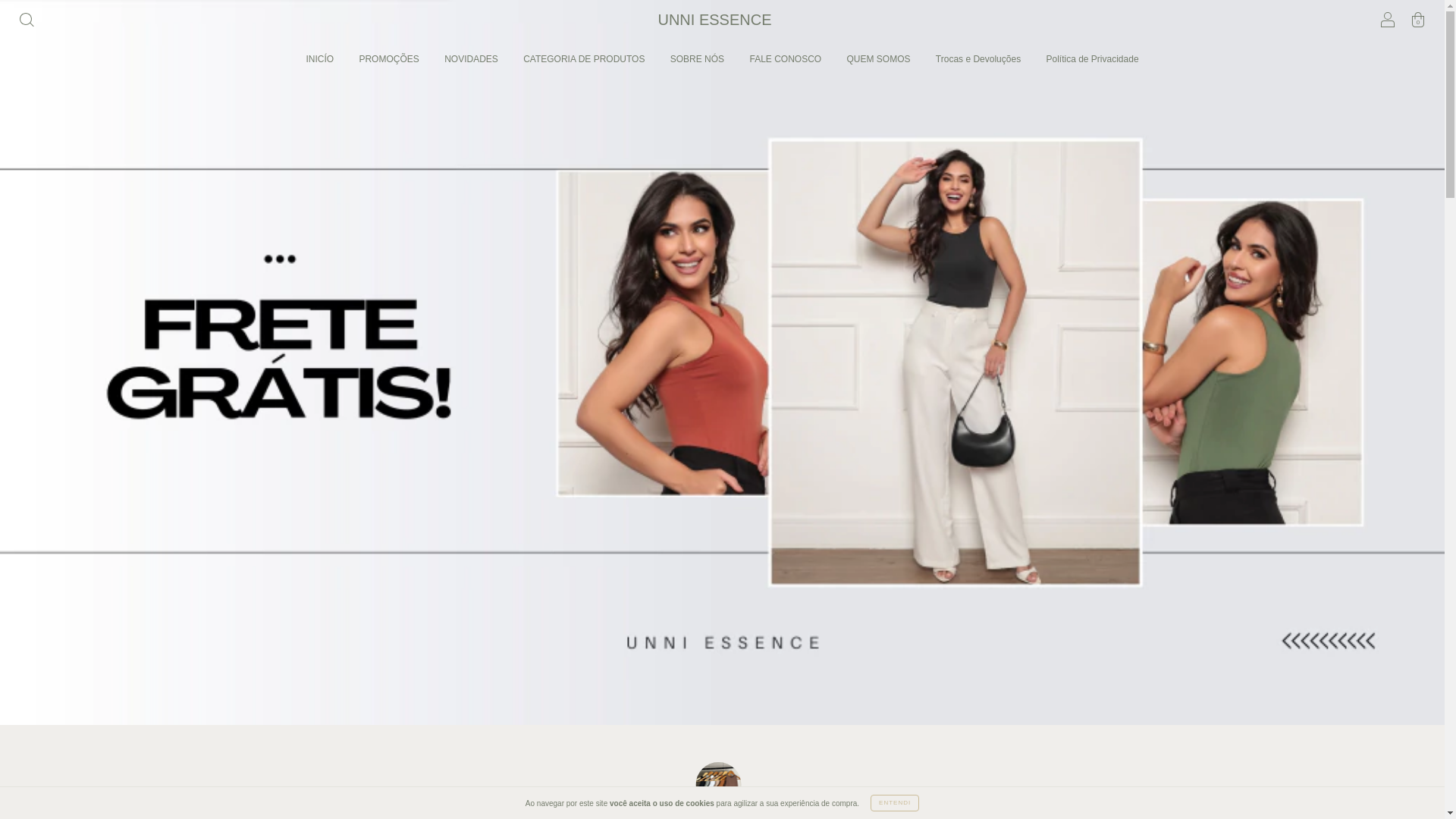 website screenshot of https://unniessenceoficial.com.br/