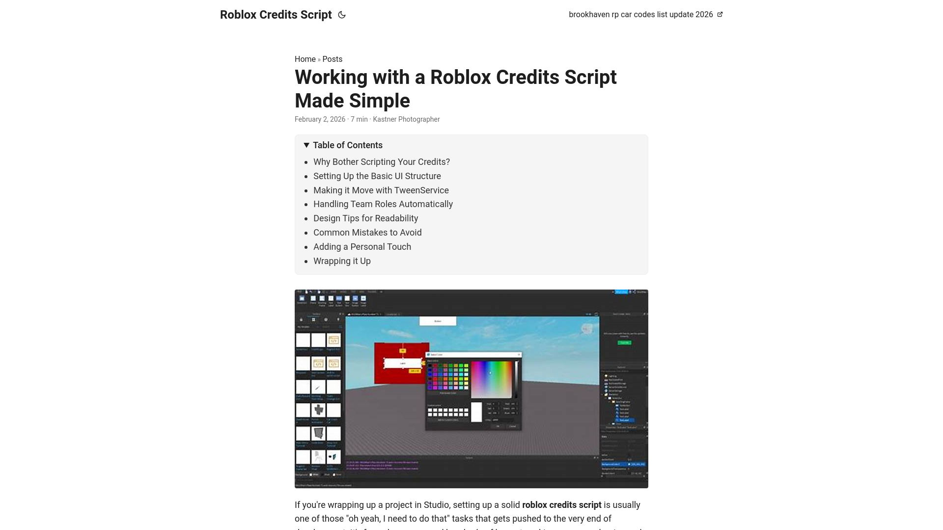 website screenshot of https://roblox-credits-script.pages.dev/