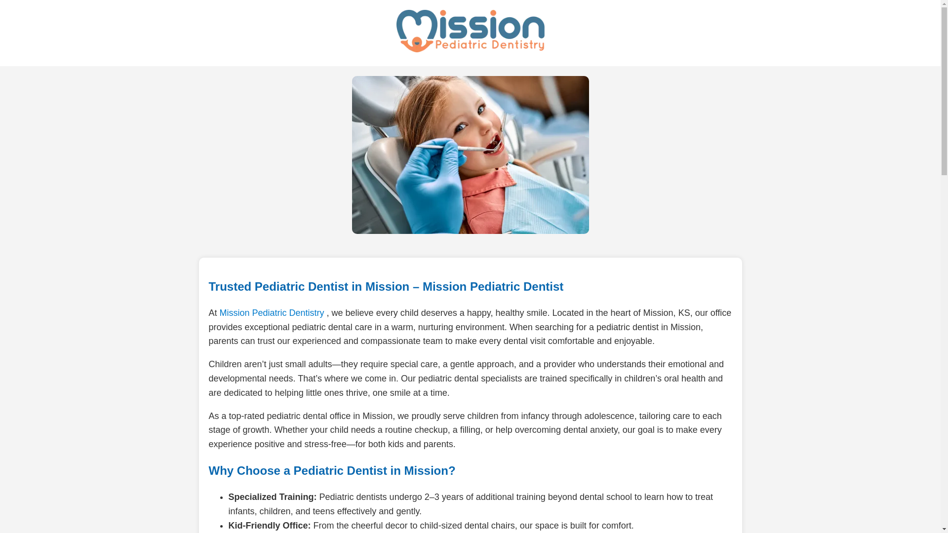 website screenshot of https://missionpediatricdentist.pages.dev/