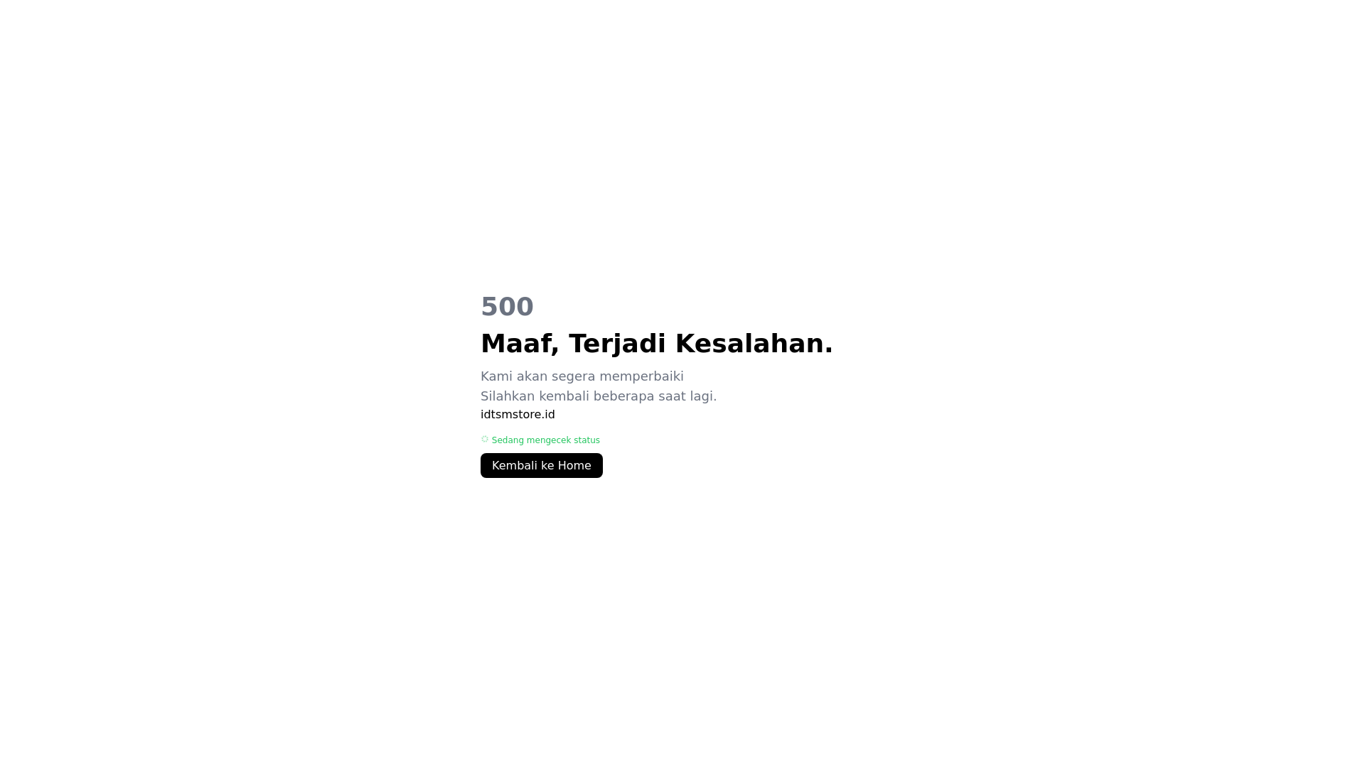 website screenshot of https://idtsmstore.id/
