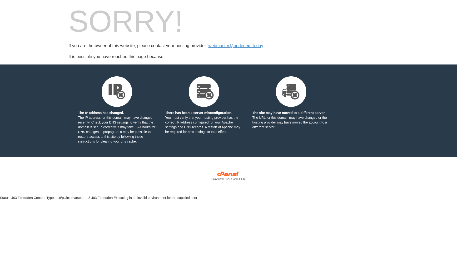 website screenshot of https://ondeoem.today/