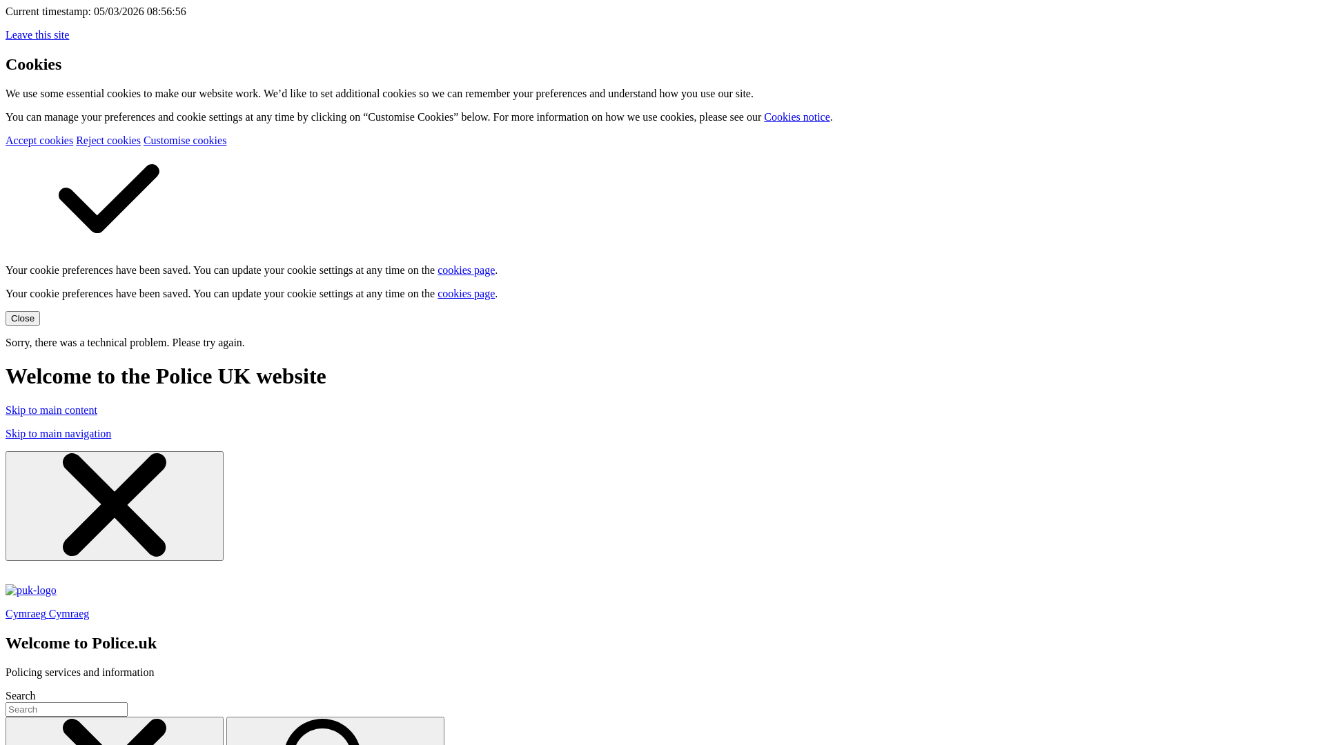 website screenshot of https://police.uk/