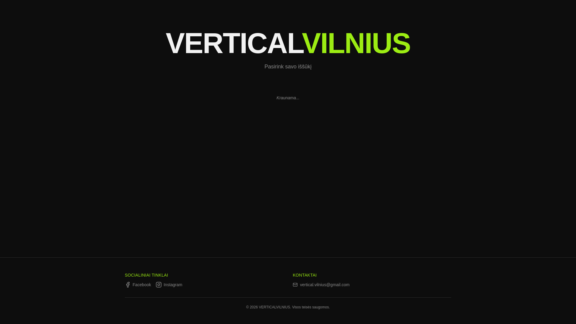 website screenshot of https://verticalvilnius.lt/