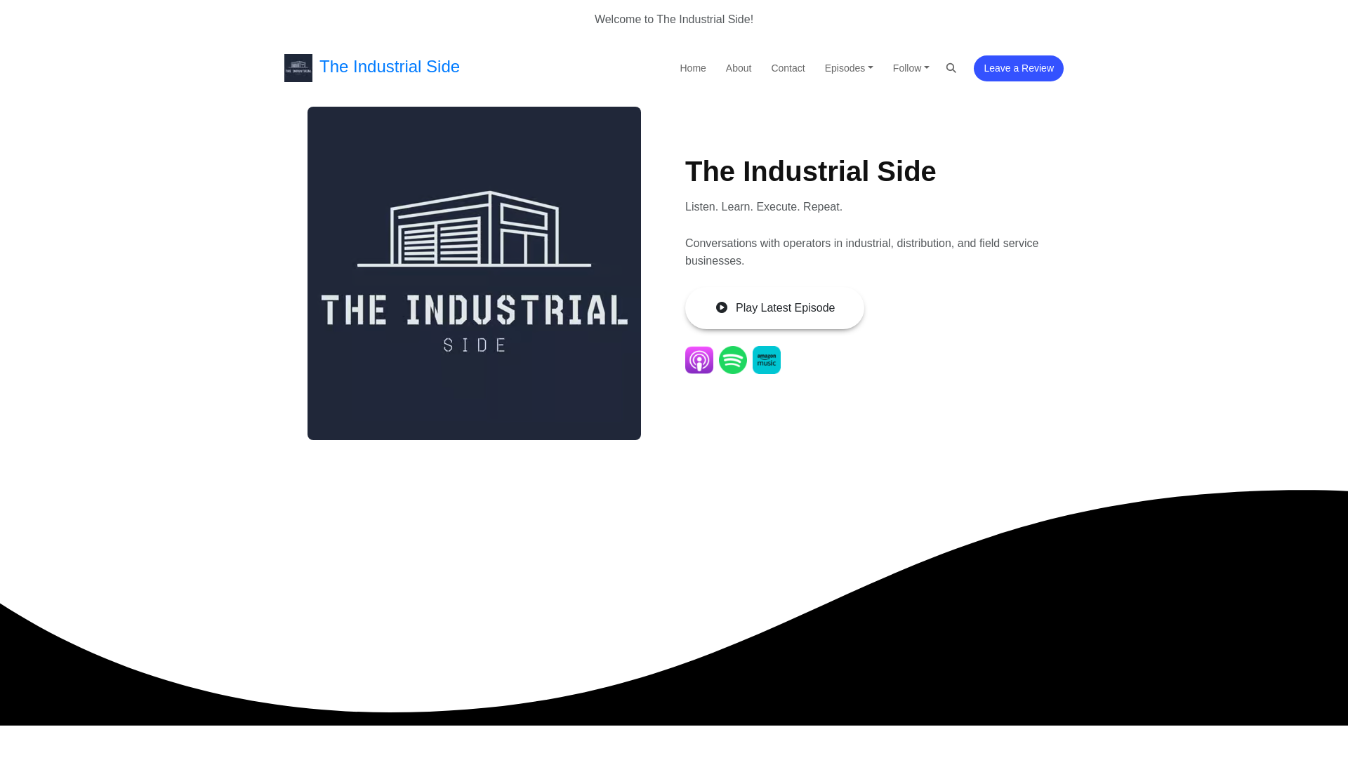 website screenshot of https://theindustrialside.com/