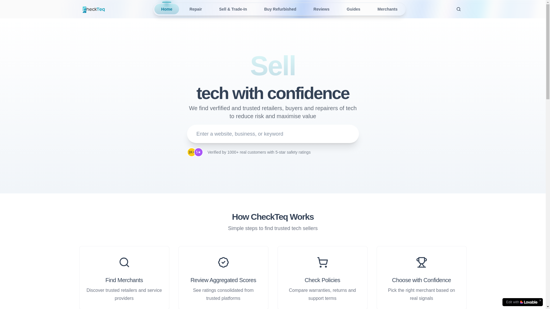 website screenshot of https://checkteq.co.uk/