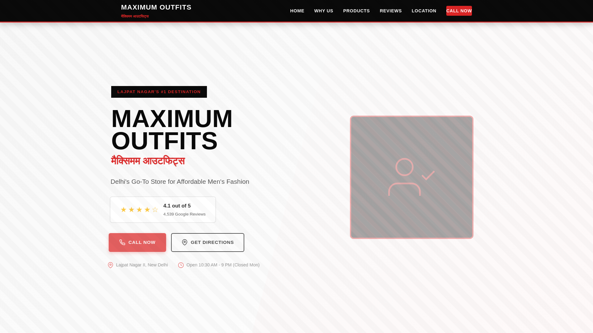 website screenshot of https://maximum-clothes.pages.dev/
