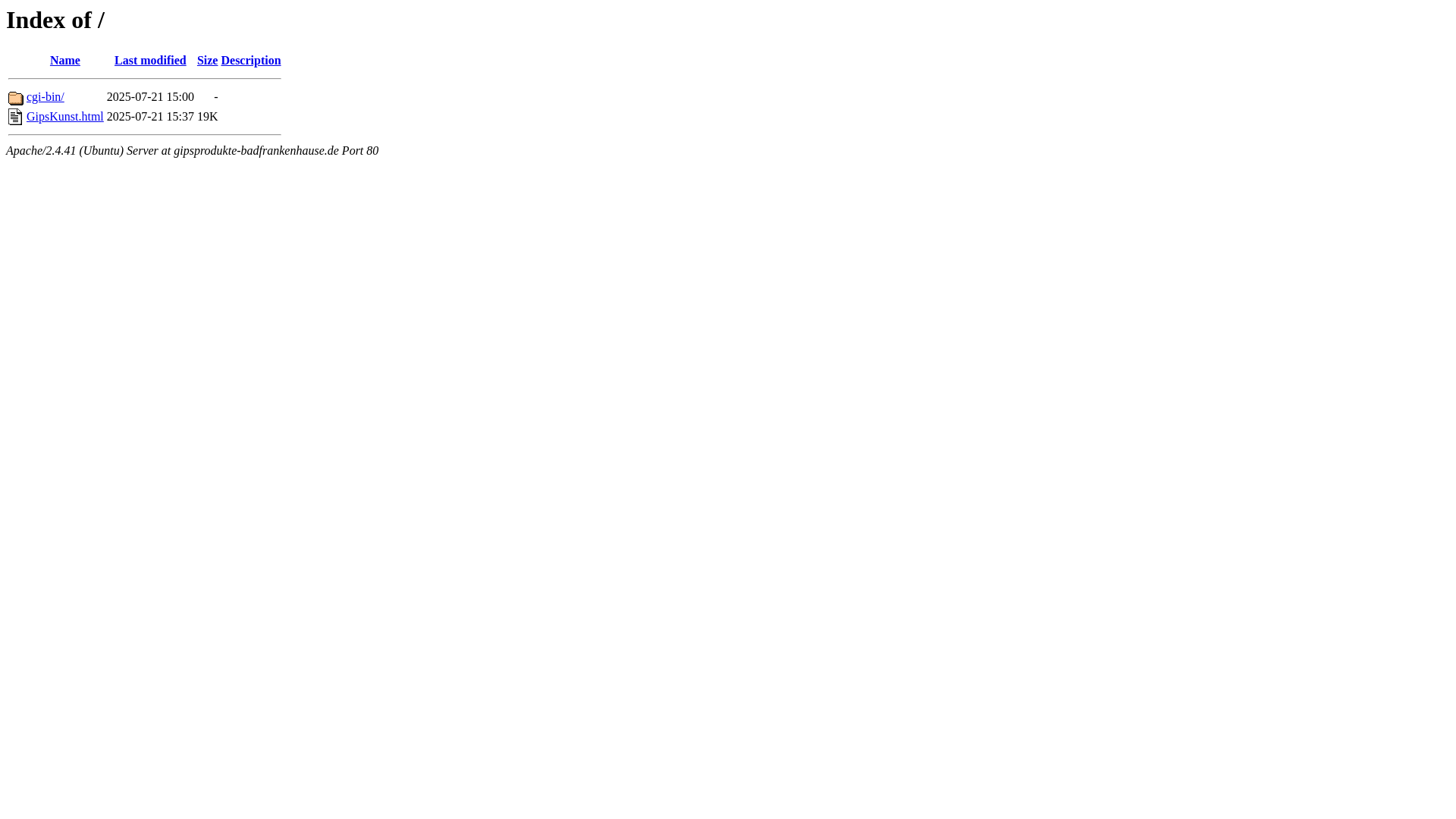 website screenshot of https://gipsprodukte-badfrankenhause.de/