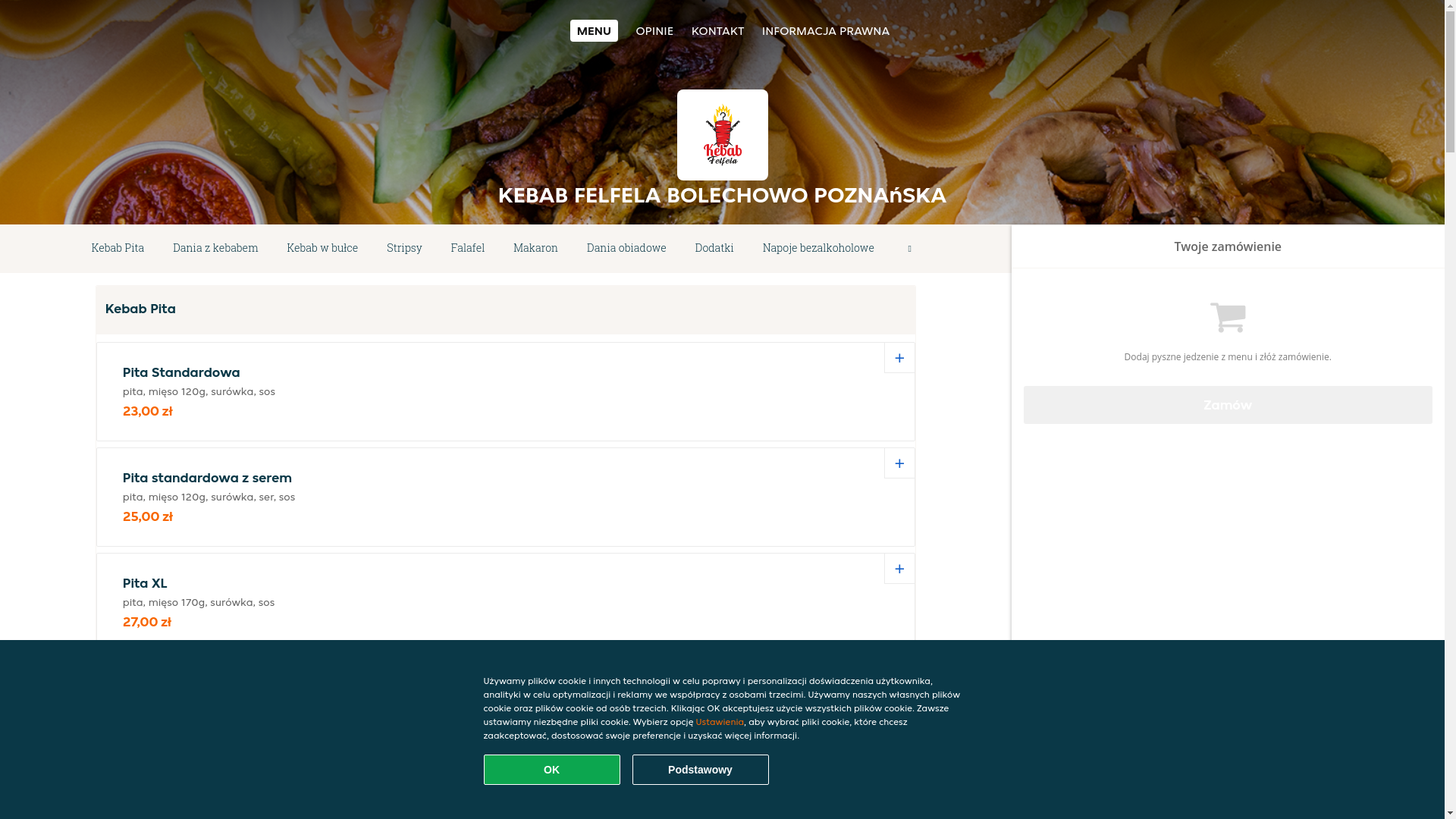 website screenshot of https://kebab-felfela-bolechowo.pl/