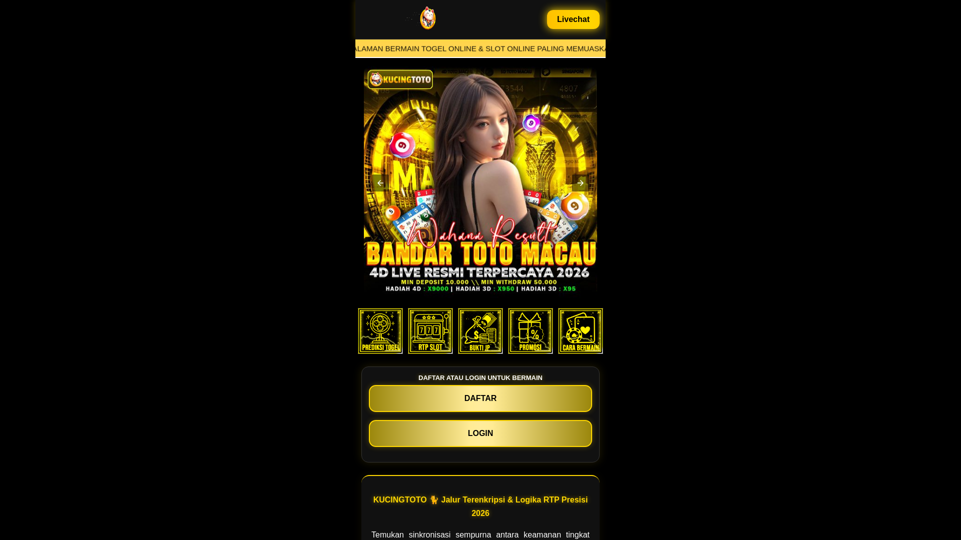 website screenshot of https://kucingtoto-dishvunaut.pages.dev/