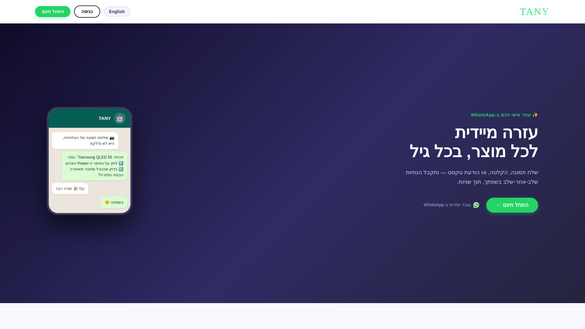 website screenshot of https://tany-helper.com/