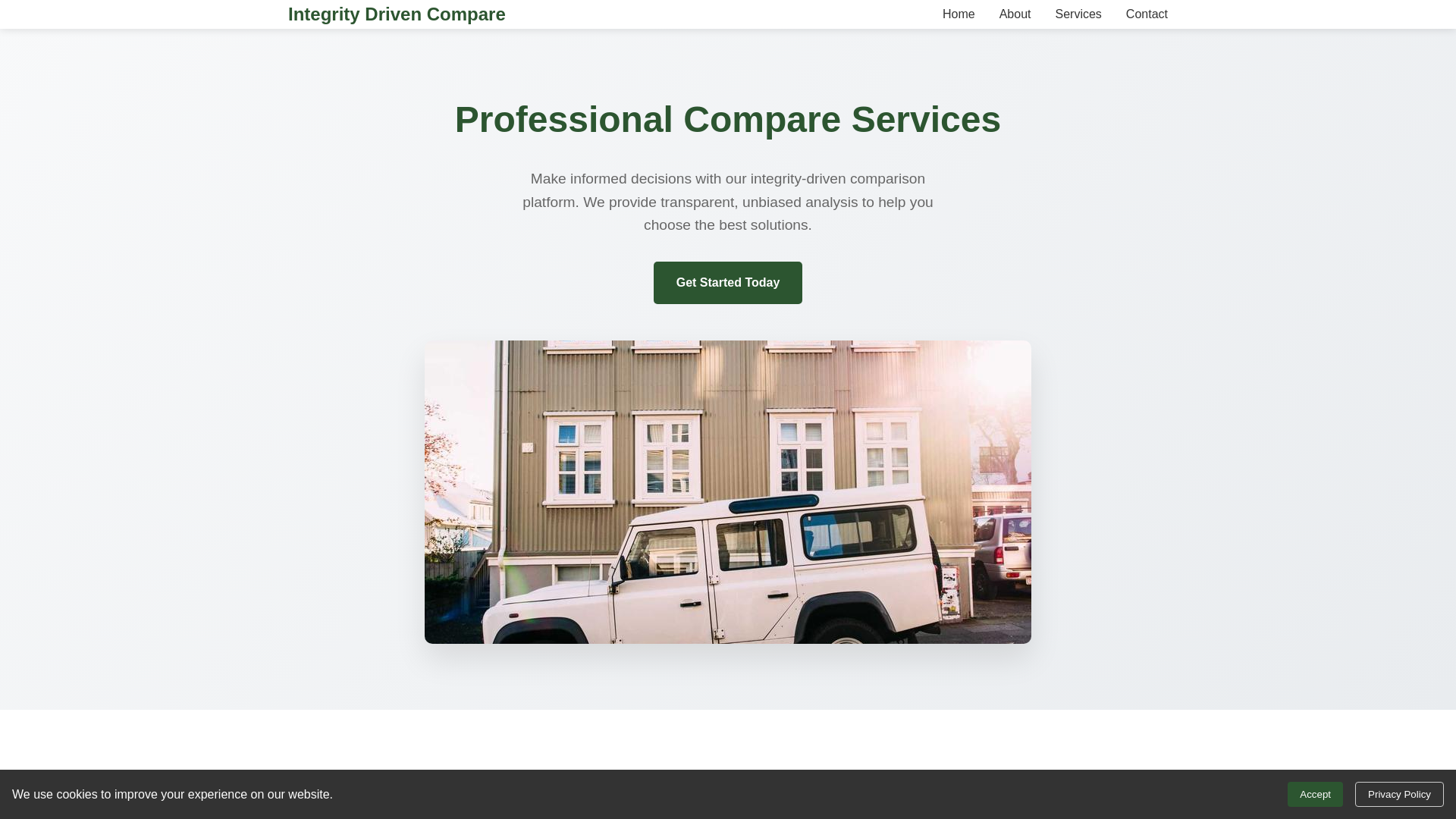 website screenshot of https://integritydrivencompare.sbs/
