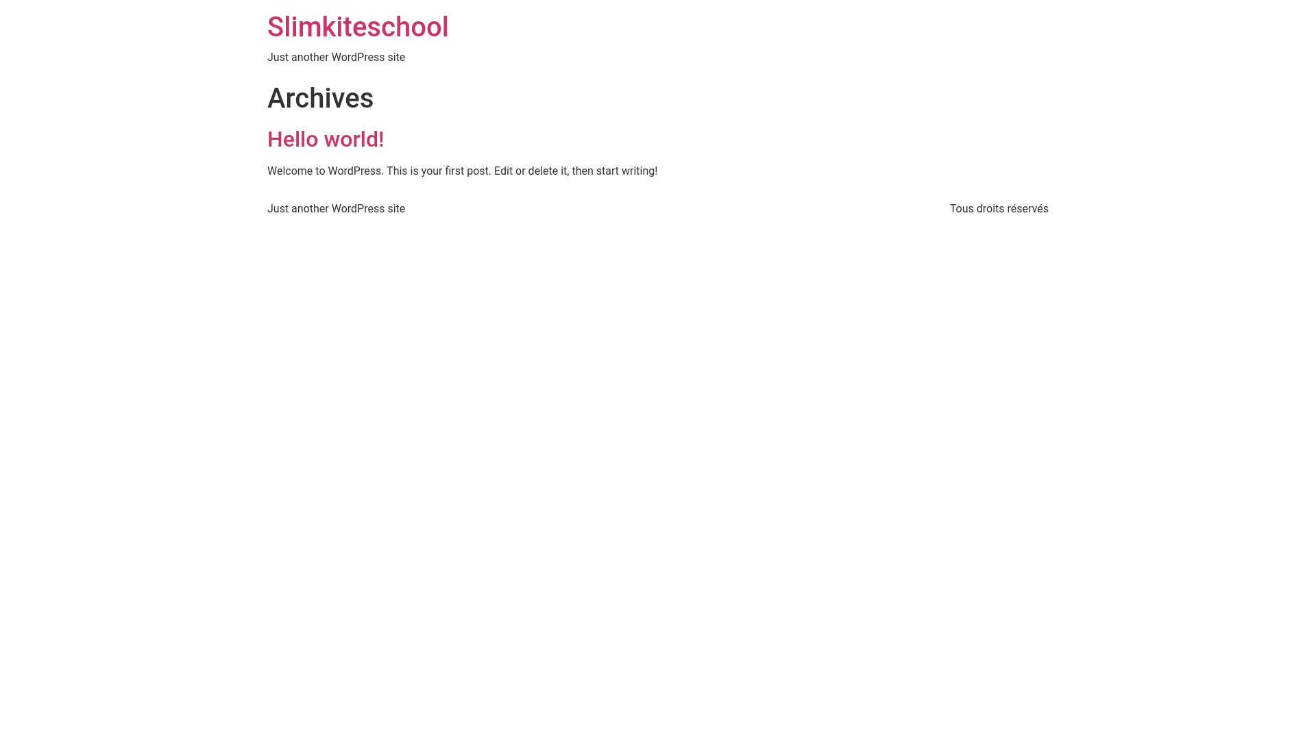 website screenshot of https://slimkiteschool.com/