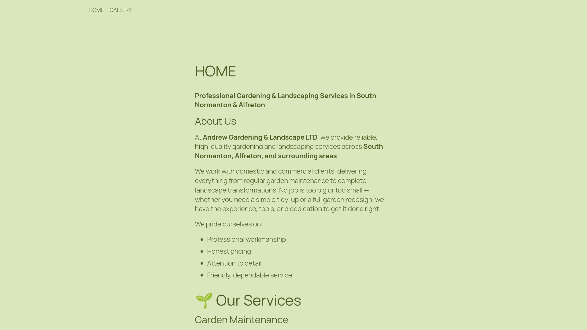 website screenshot of https://andrewgardeningandlandscapeltd.online/