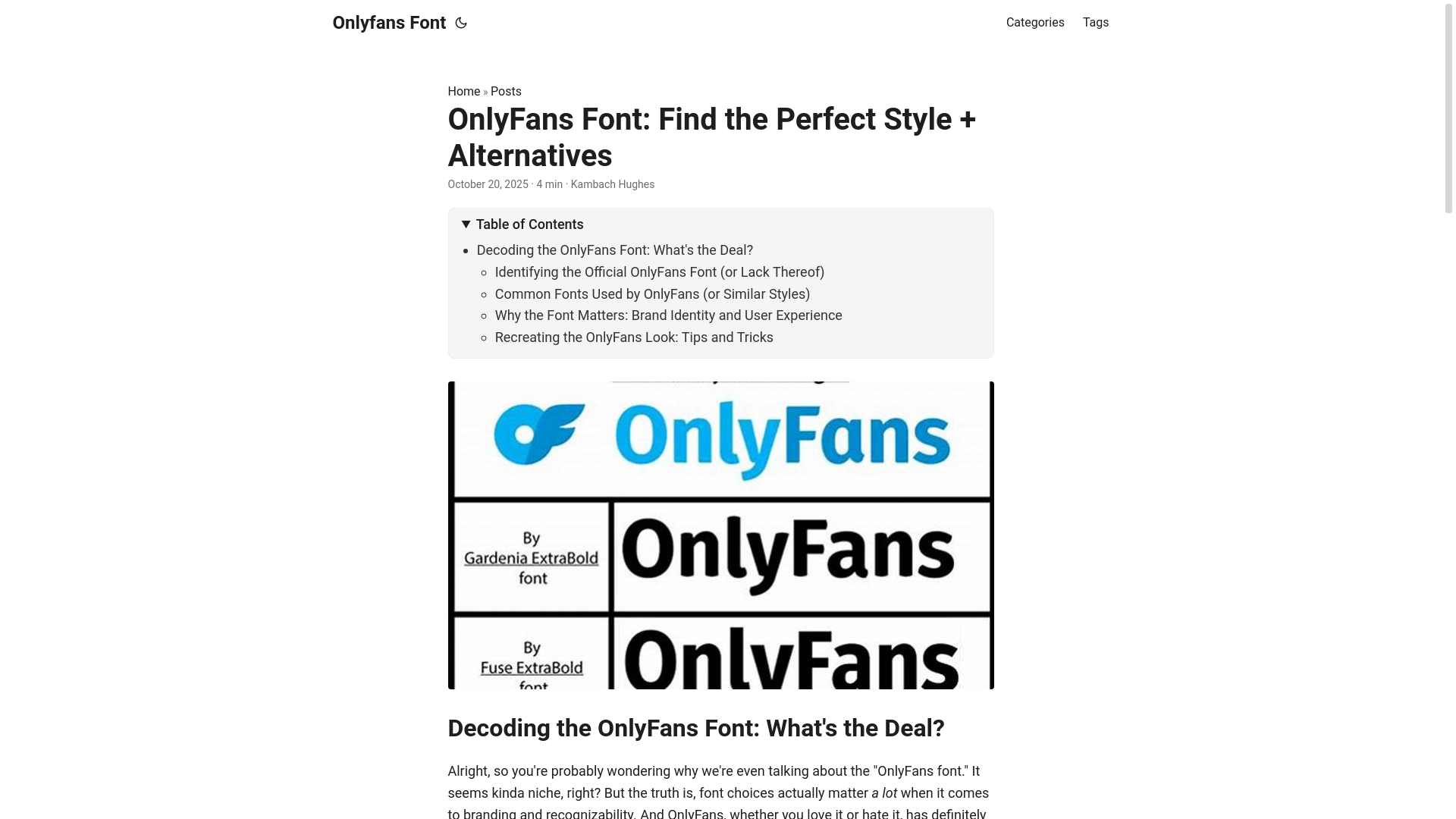 website screenshot of https://onlyfans-font.pages.dev/