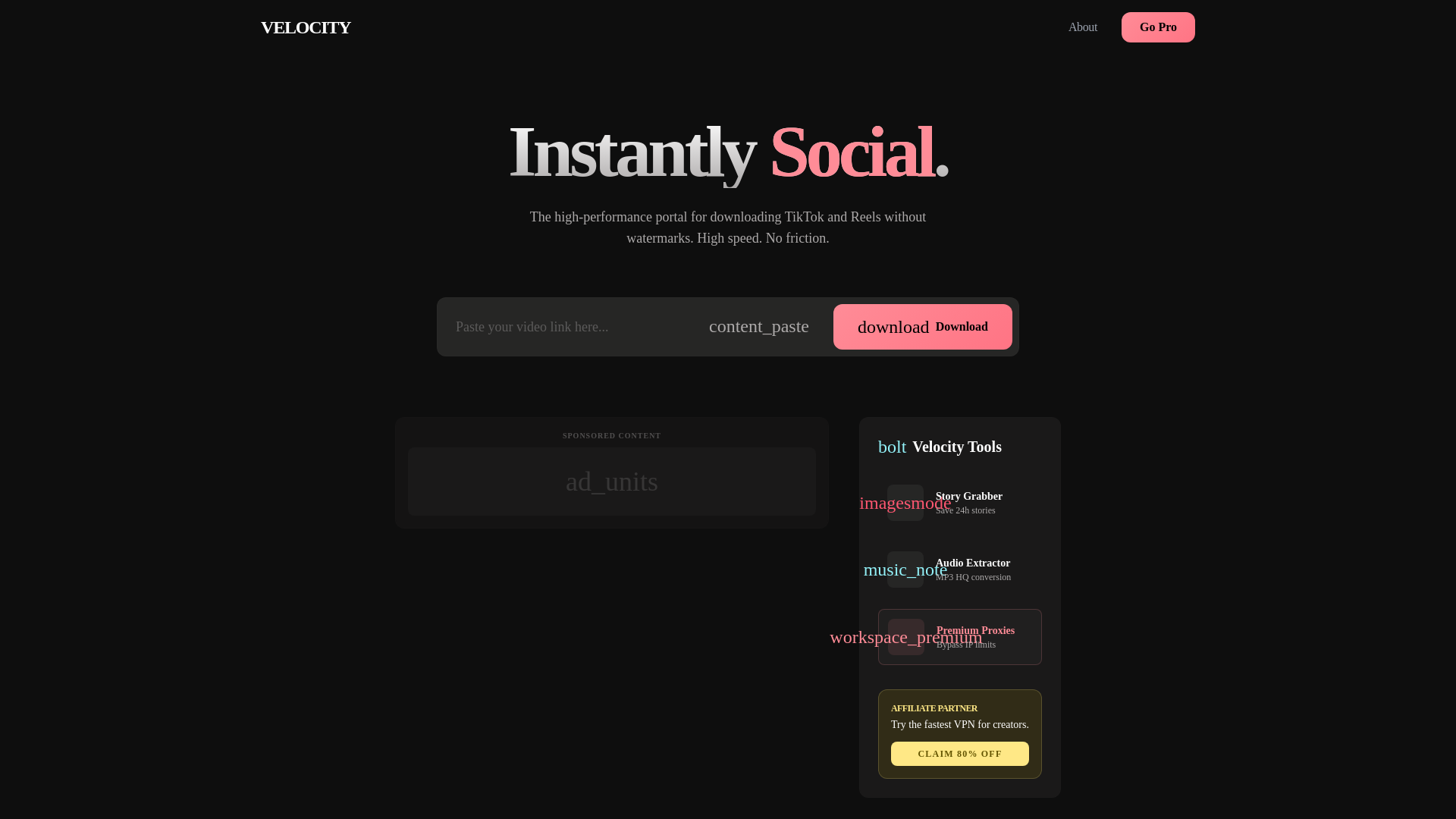 website screenshot of https://tiktok-downloader-92r.pages.dev/