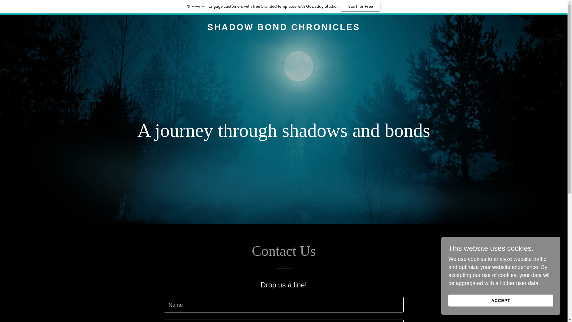 website screenshot of https://shadowbondchronicles.com/