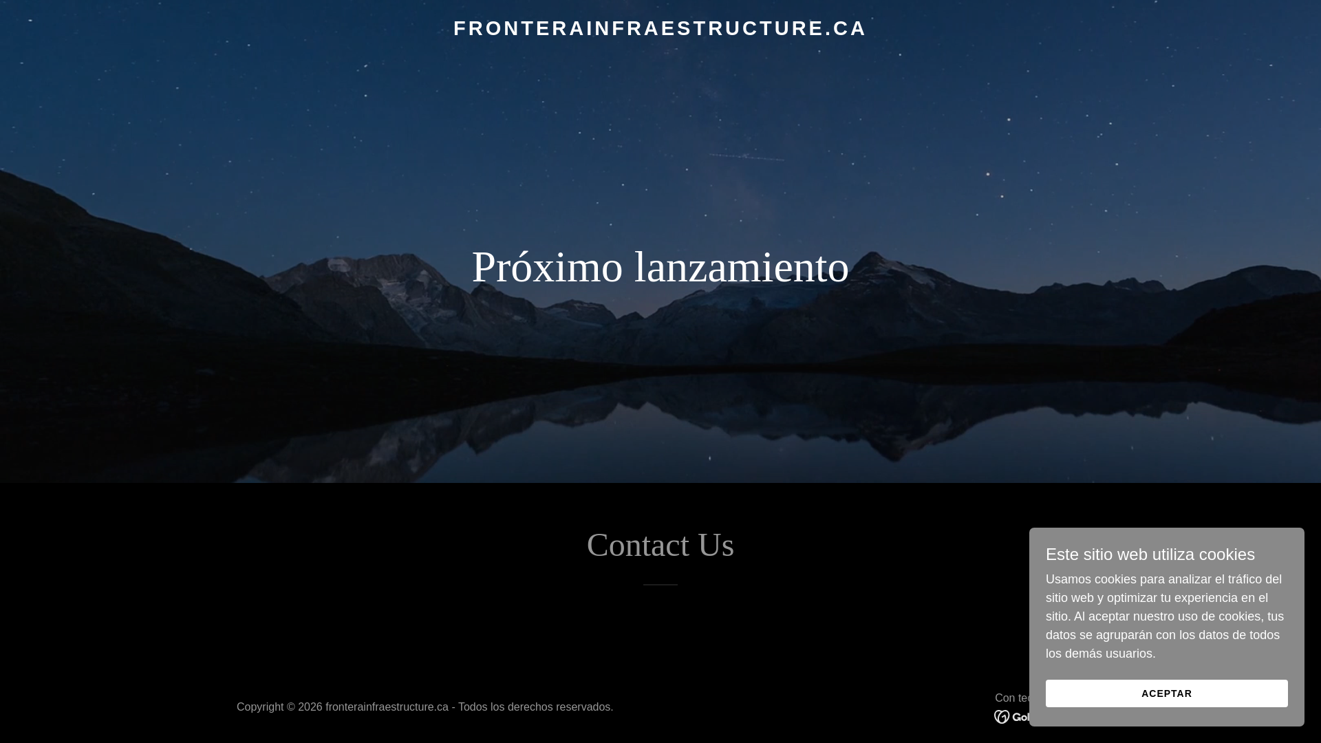 website screenshot of https://fronterainfraestructure.ca/