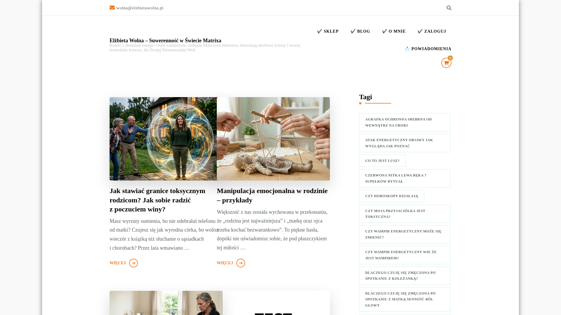 website screenshot of https://elzbietawolna.pl