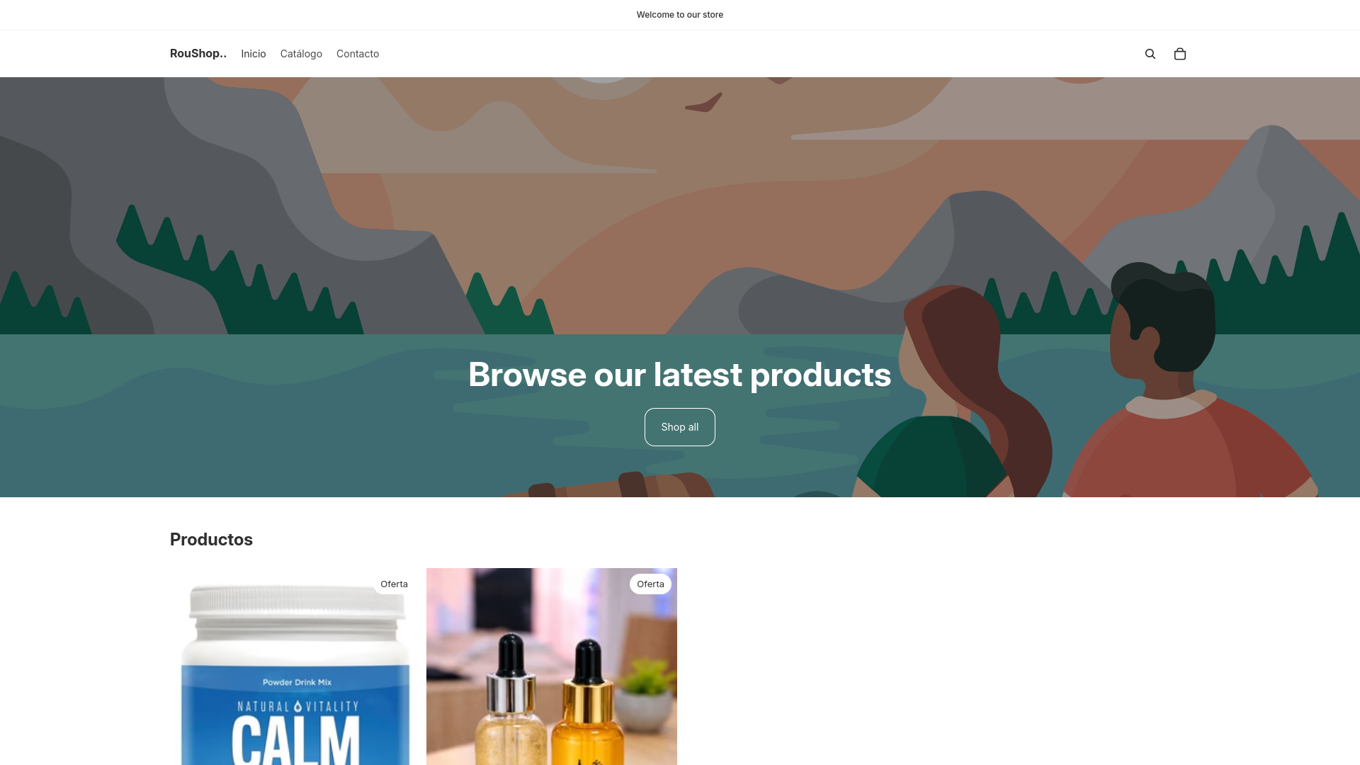 website screenshot of https://calmcol.shop/