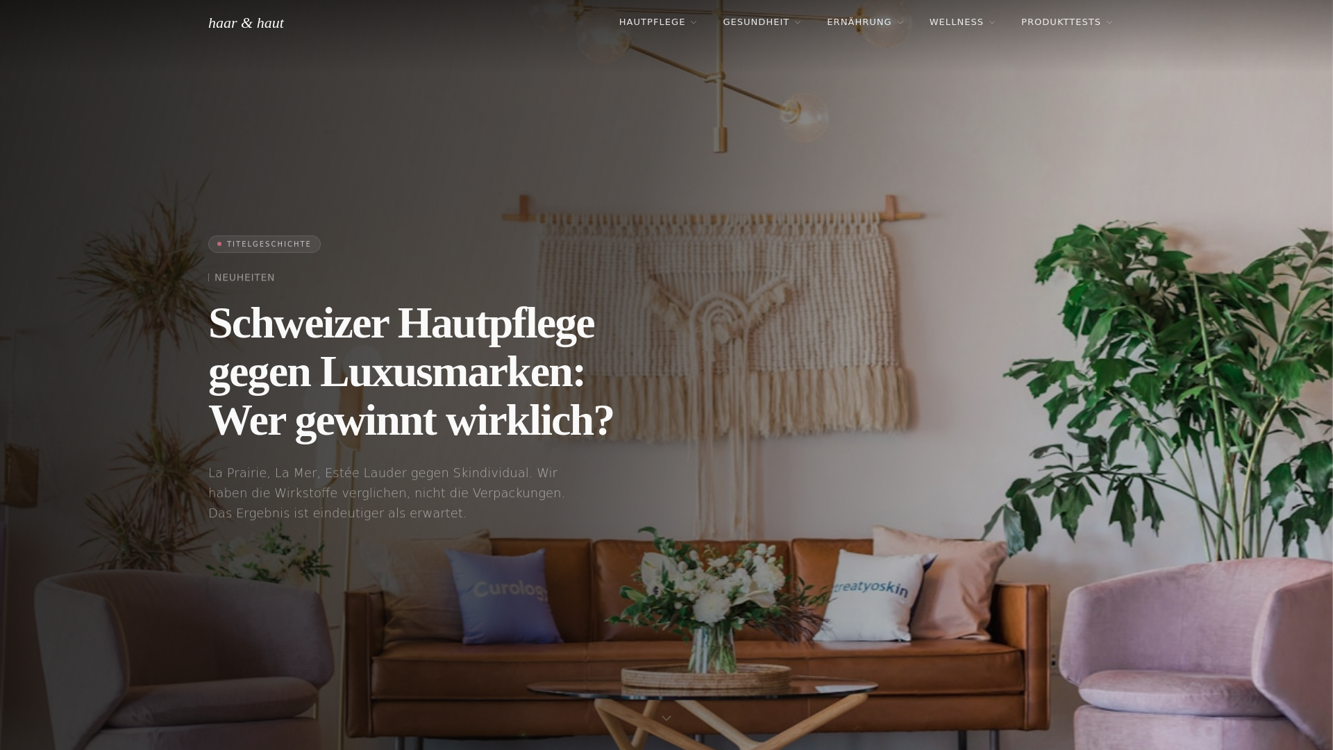 website screenshot of https://haarundhaut.pages.dev/