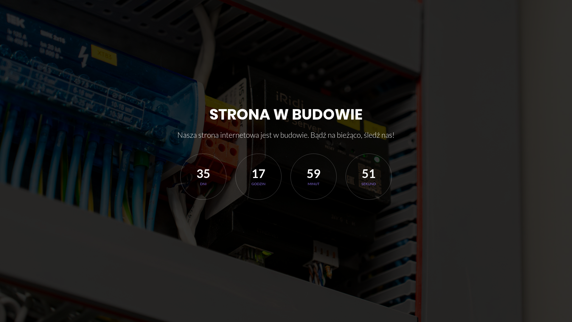 website screenshot of https://szafysterowania.pl/