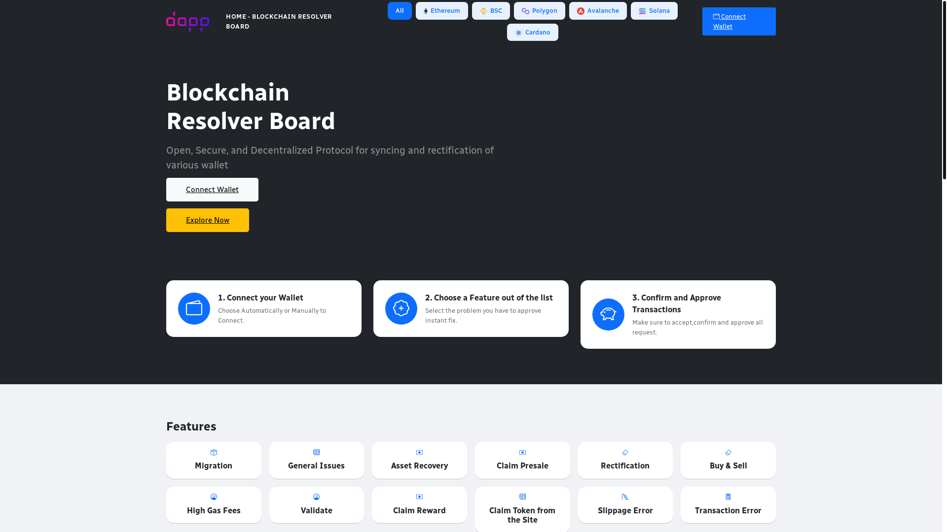 website screenshot of https://resolverapp-2cv.pages.dev/