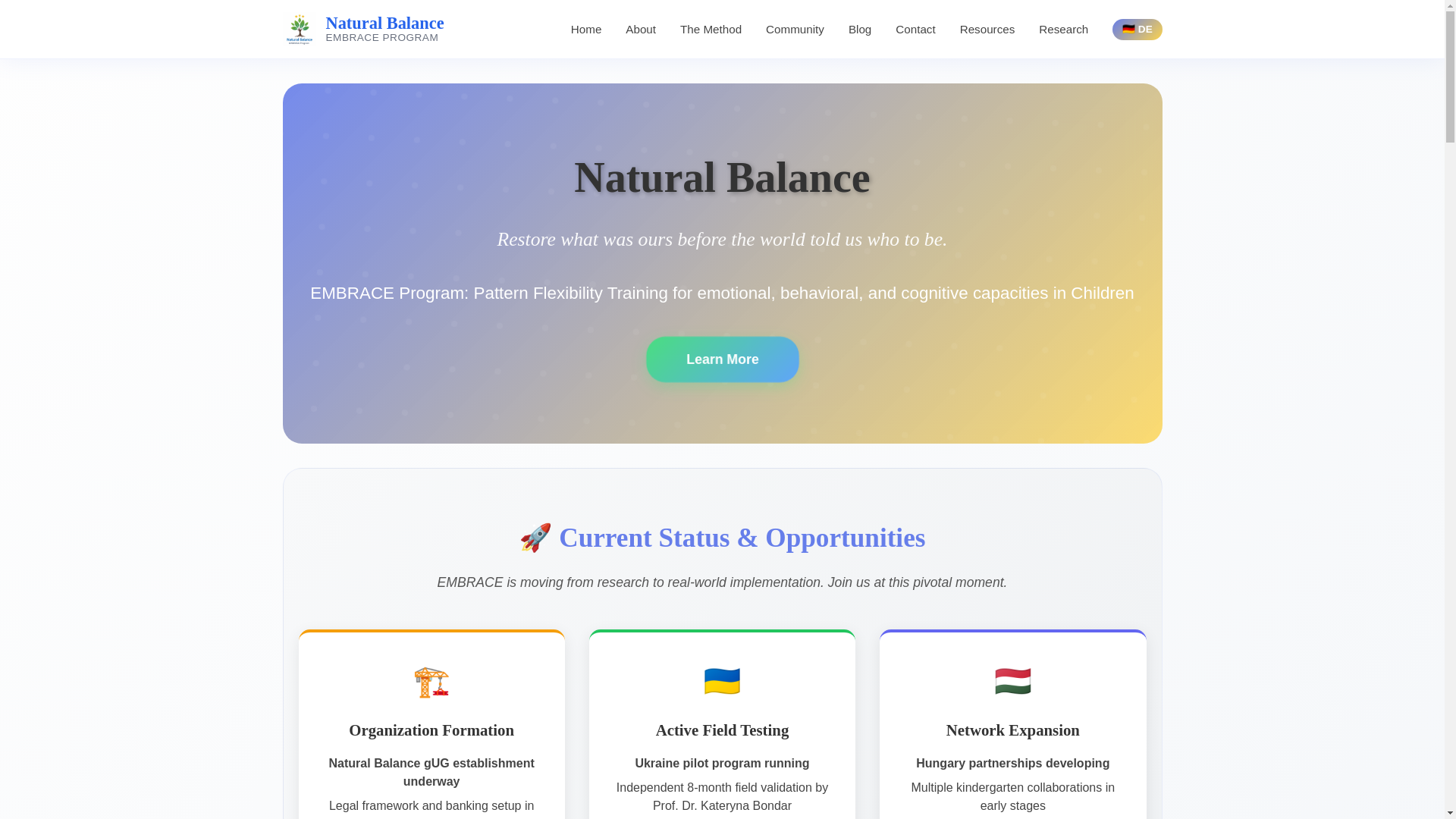 website screenshot of https://naturalbalance-embrace.net/