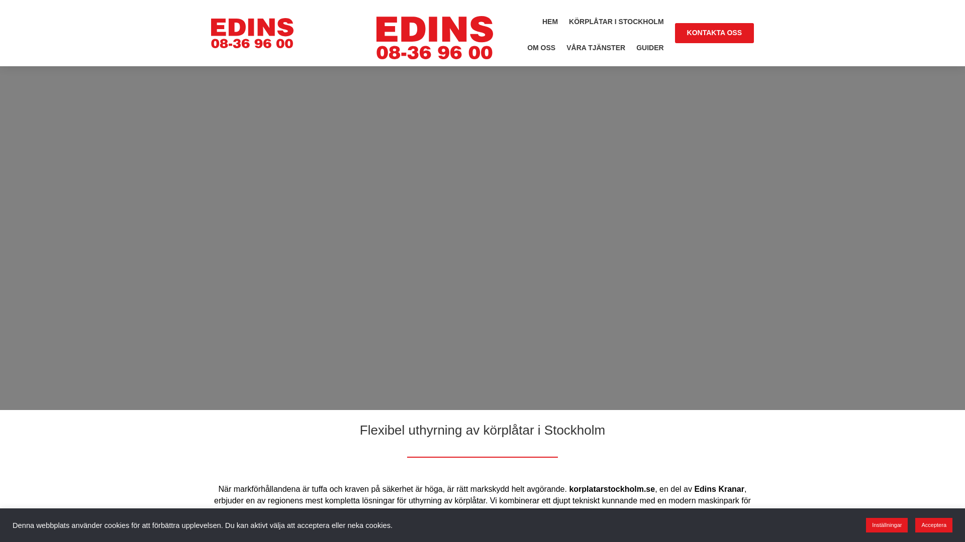 website screenshot of https://korplatarstockholm.se/