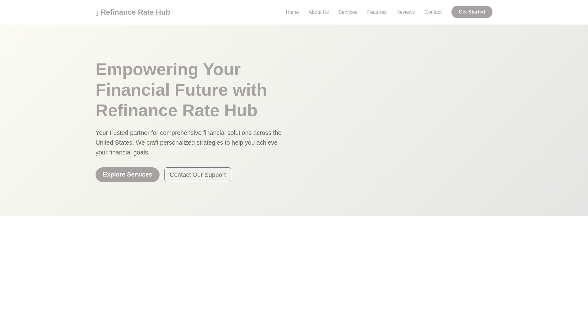website screenshot of https://refinanceratehub.com/