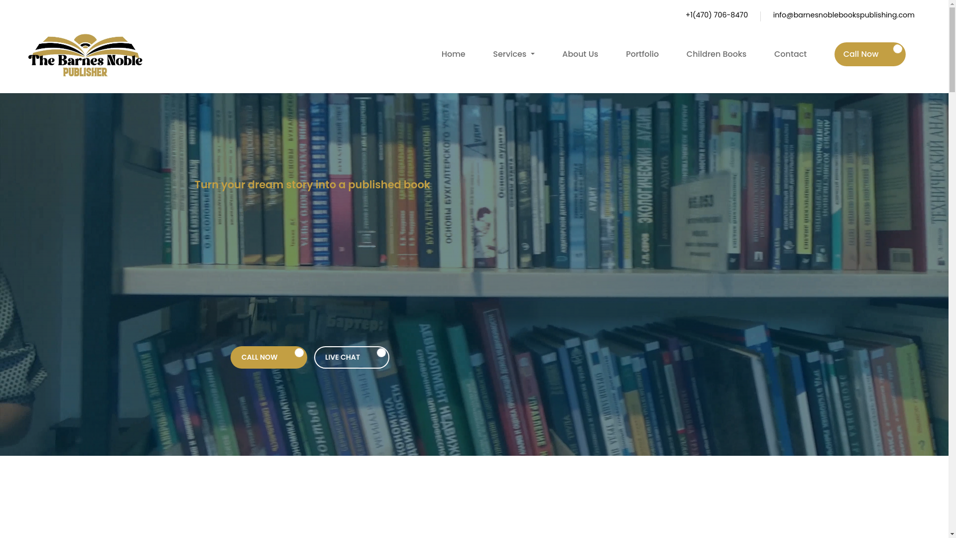 website screenshot of https://barnesnoblebookspublishing.com/
