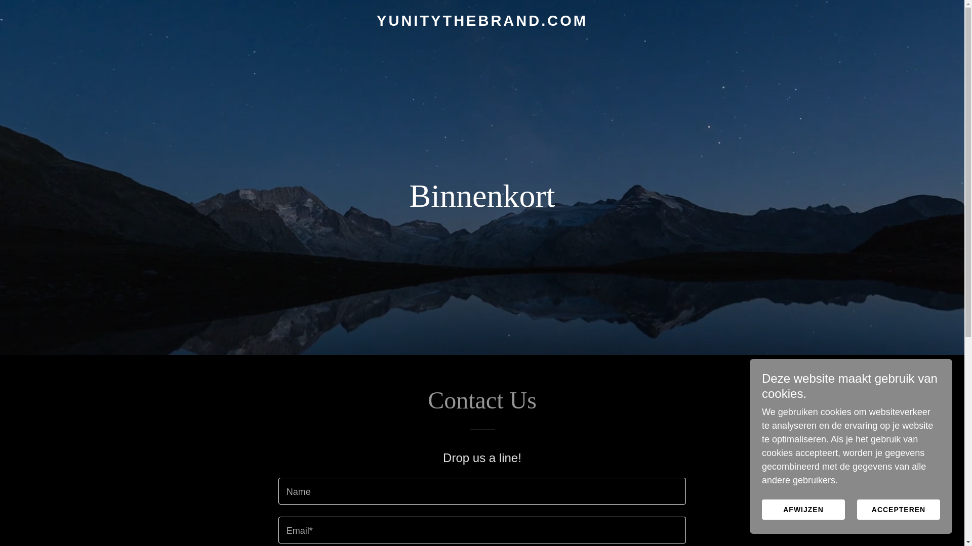 website screenshot of https://yunitythebrand.com/