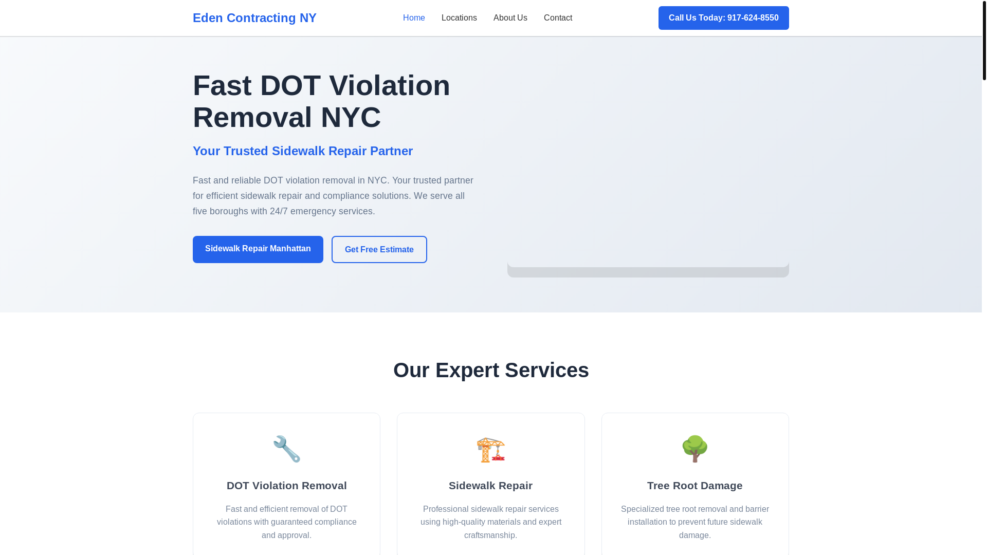 website screenshot of https://sidewalk-repair-contractors.pages.dev/