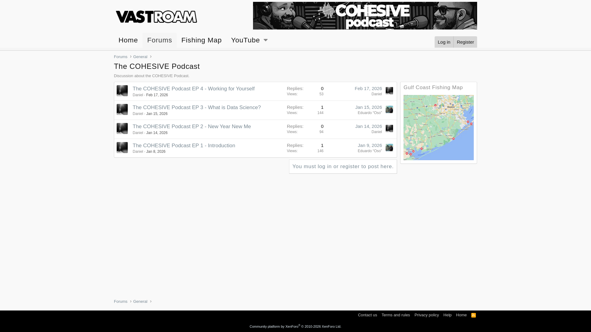 website screenshot of https://cohesivepodcast.com