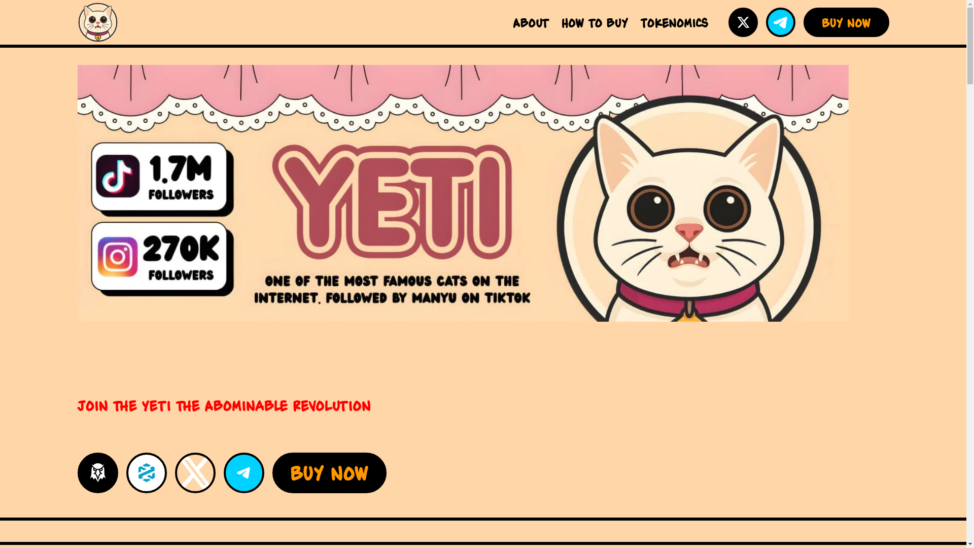 website screenshot of https://yetitokeneth.xyz/