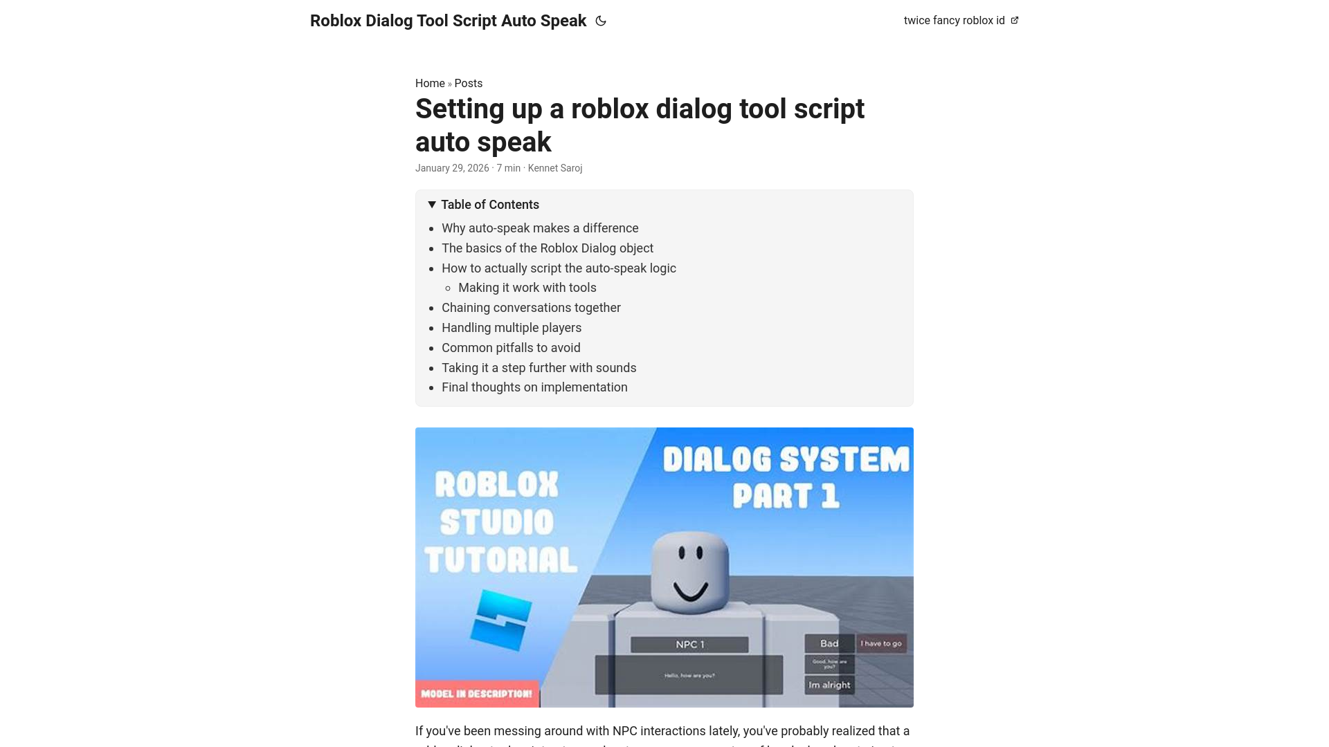 website screenshot of https://roblox-dialog-tool-script-auto-speak.pages.dev/