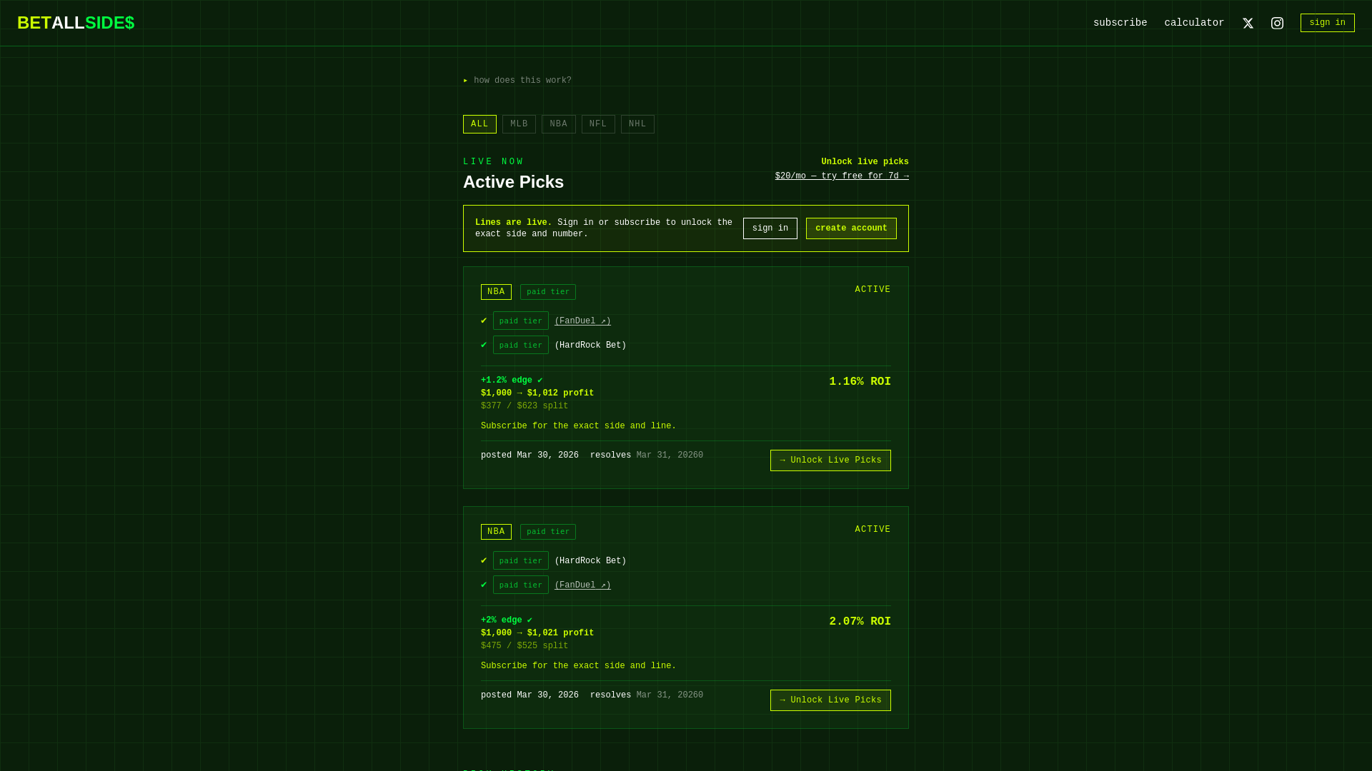 website screenshot of https://betallsides.com