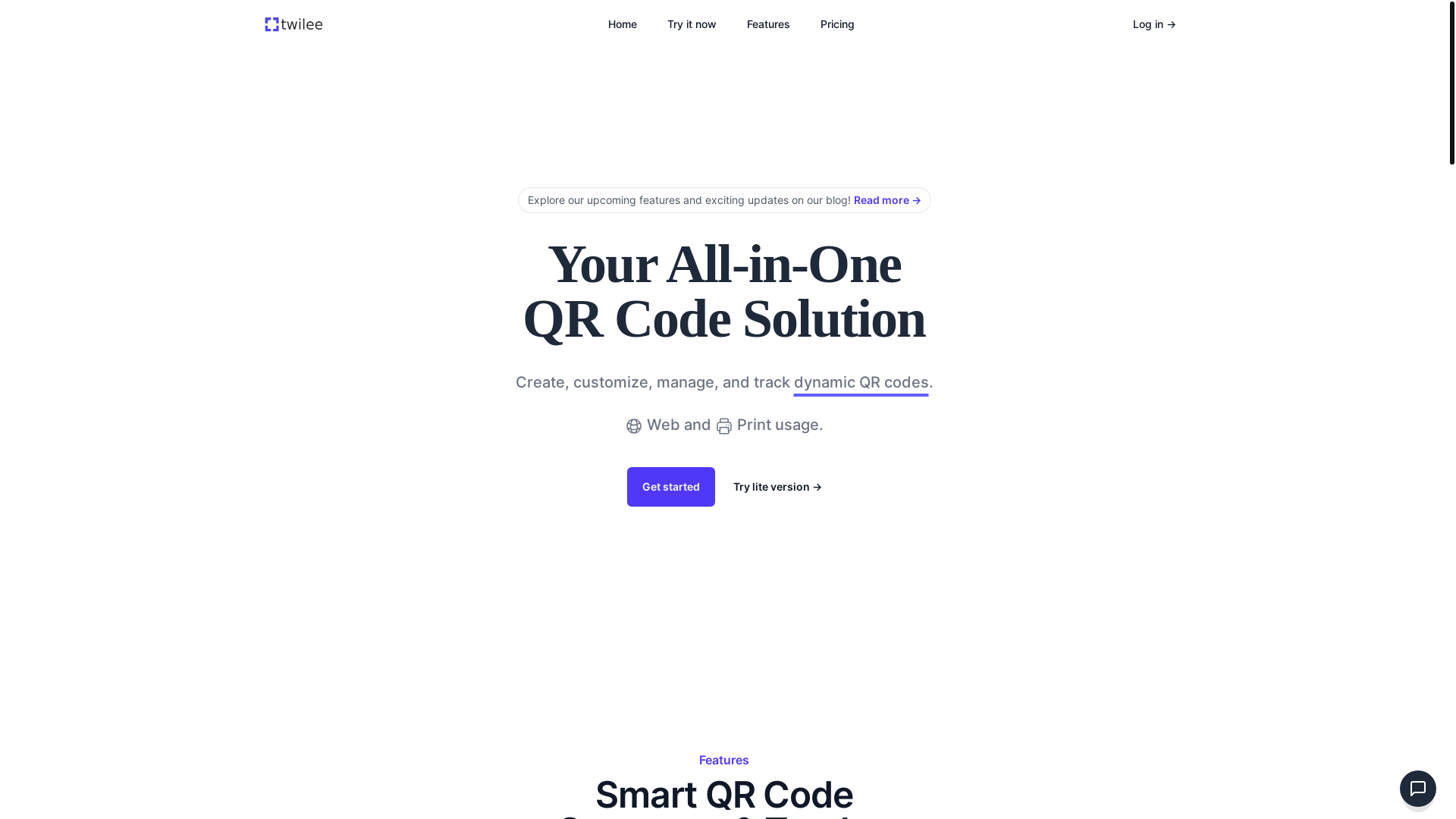 website screenshot of https://qr-click.me/