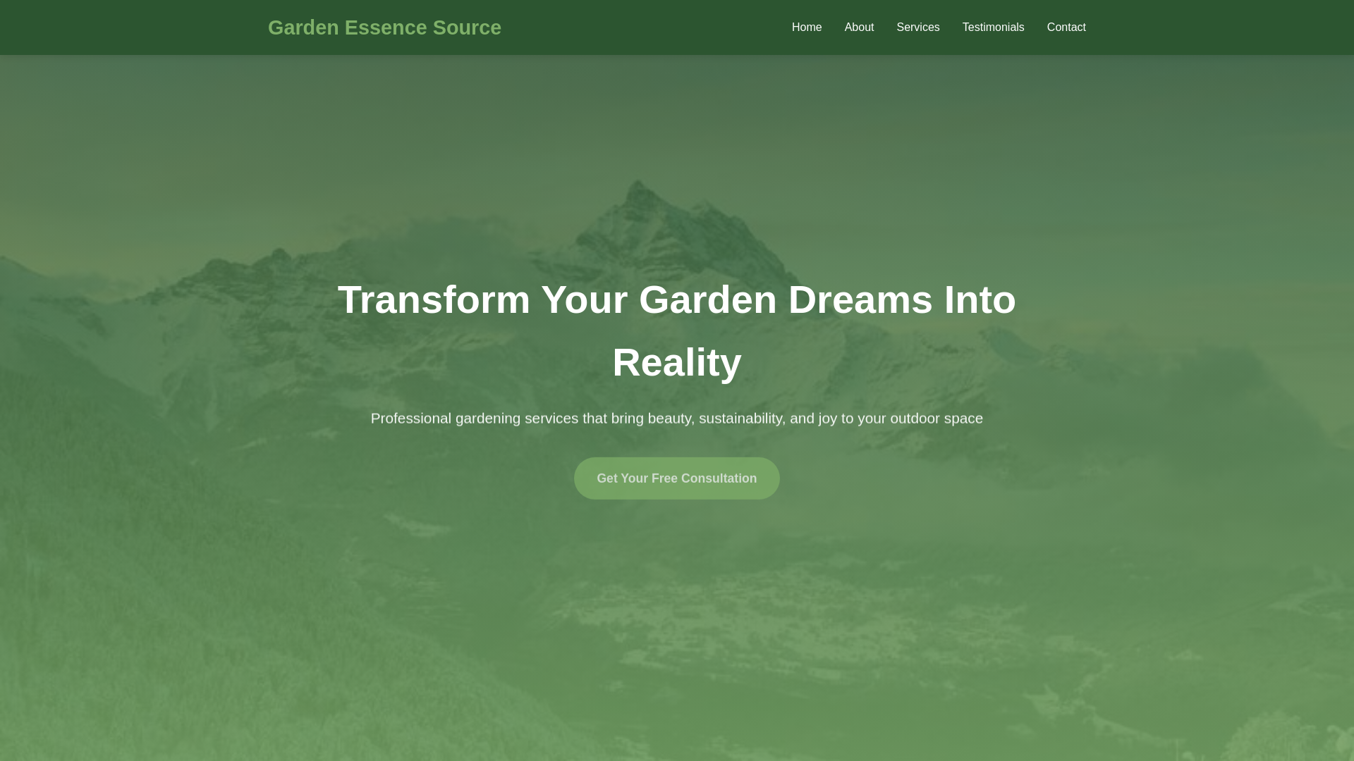 website screenshot of https://gardenessencesource.click/